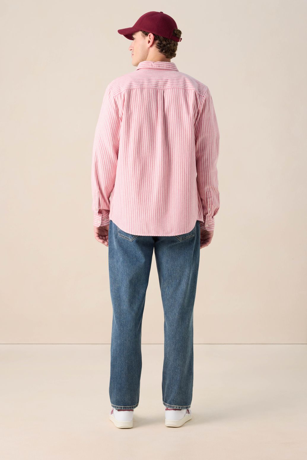 Chemise rayée - rose