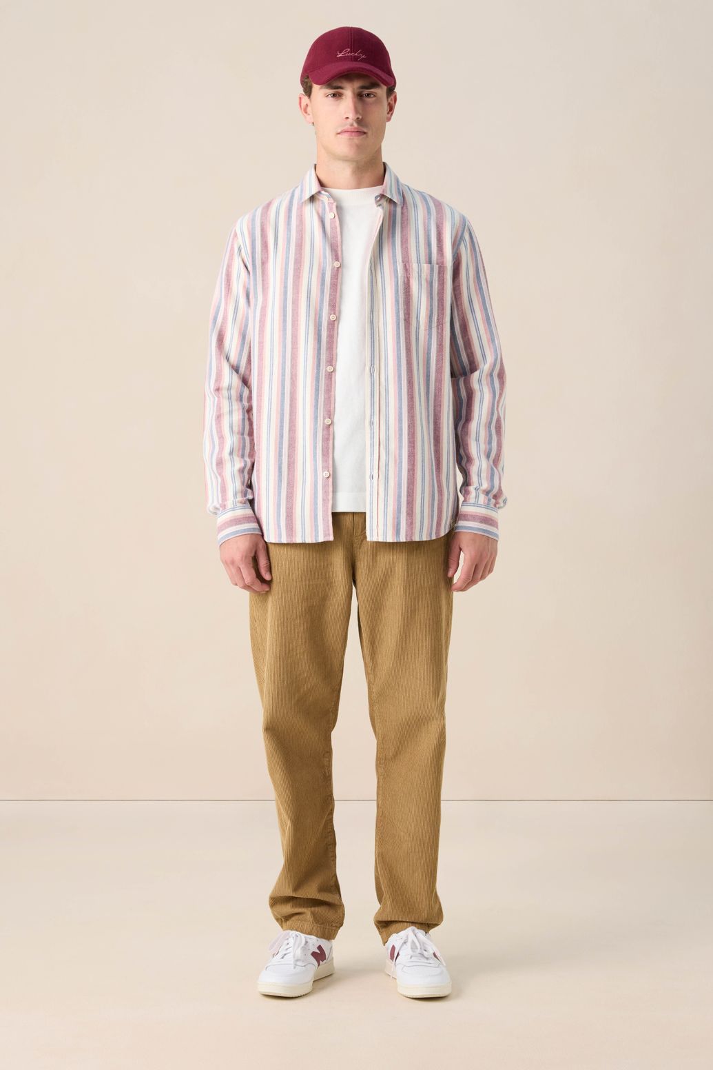 Gestreiftes Hemd - rot