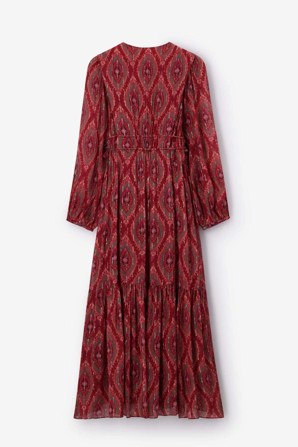 Maxi-Kleid mit Print - rot