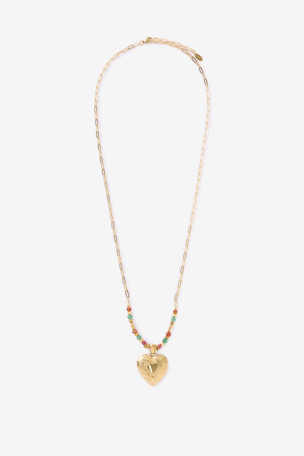 Collier plaqué or avec cœur