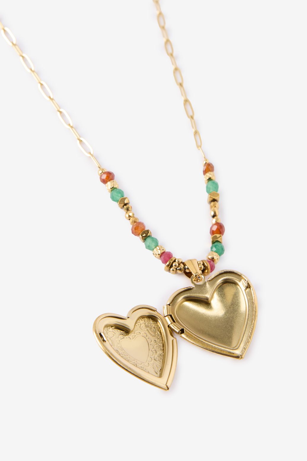 Collier plaqué or avec cœur