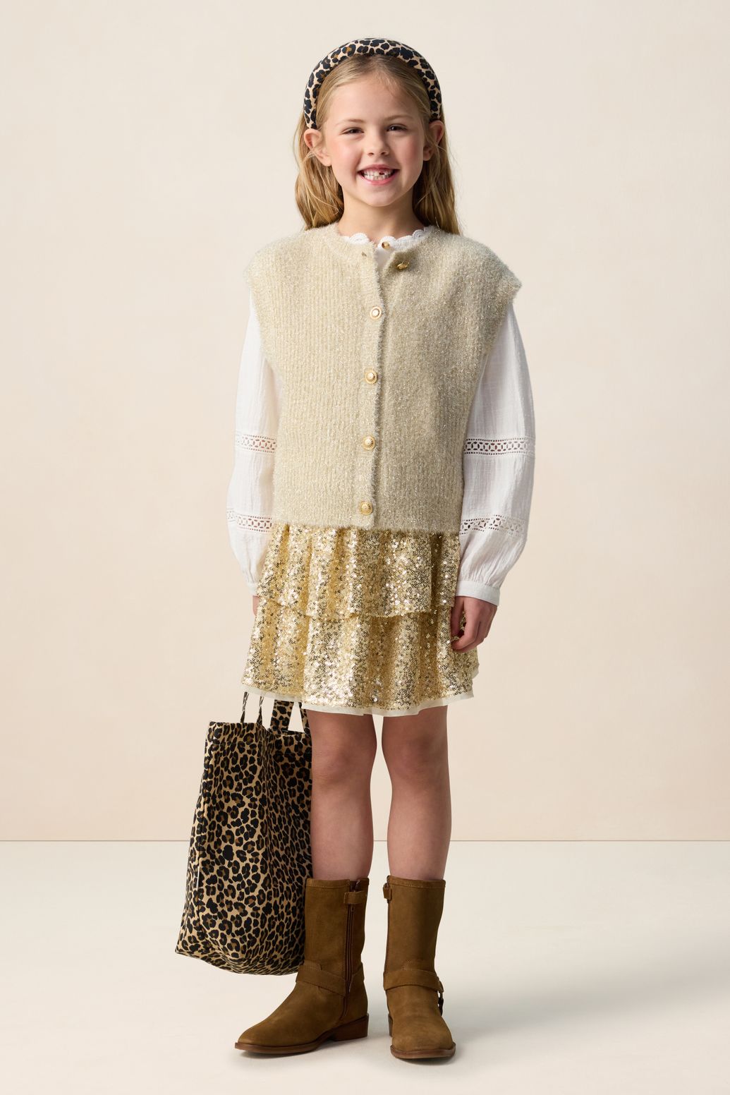 Witte fluffy spencer