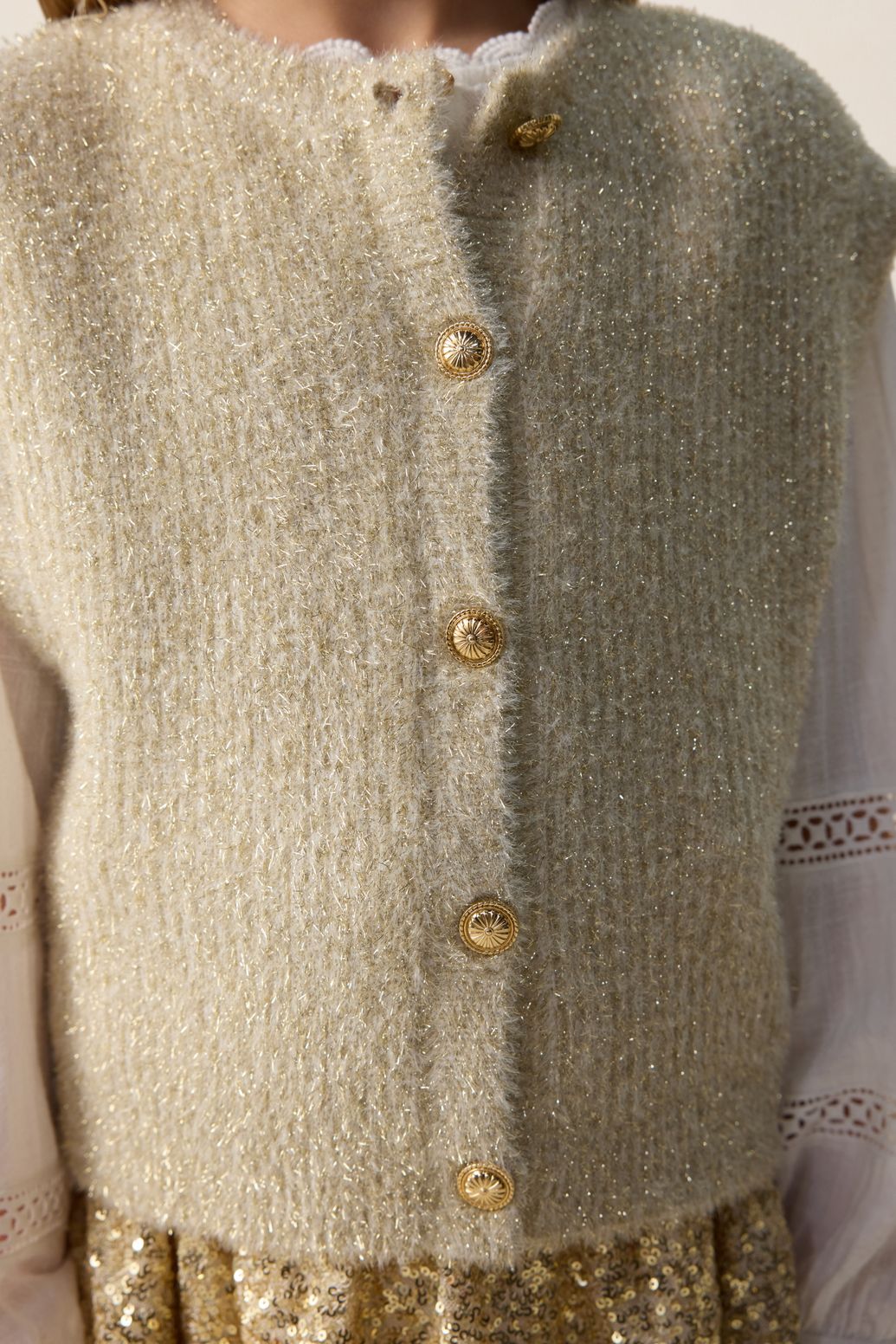 Witte fluffy spencer