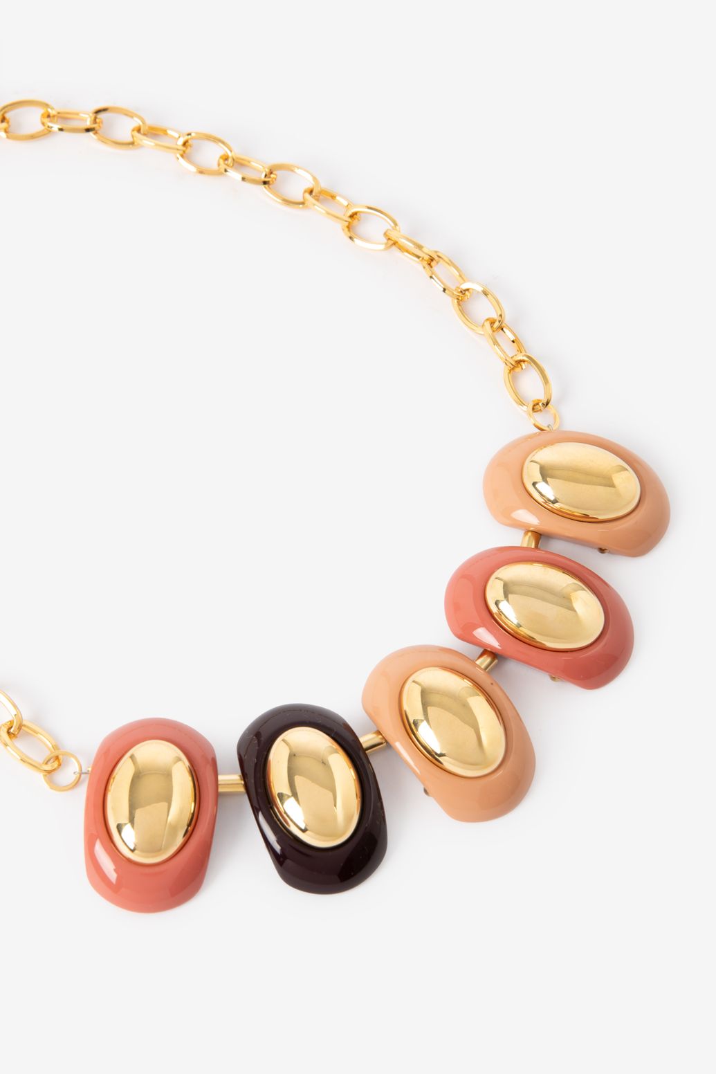 Rode resin ketting met studs