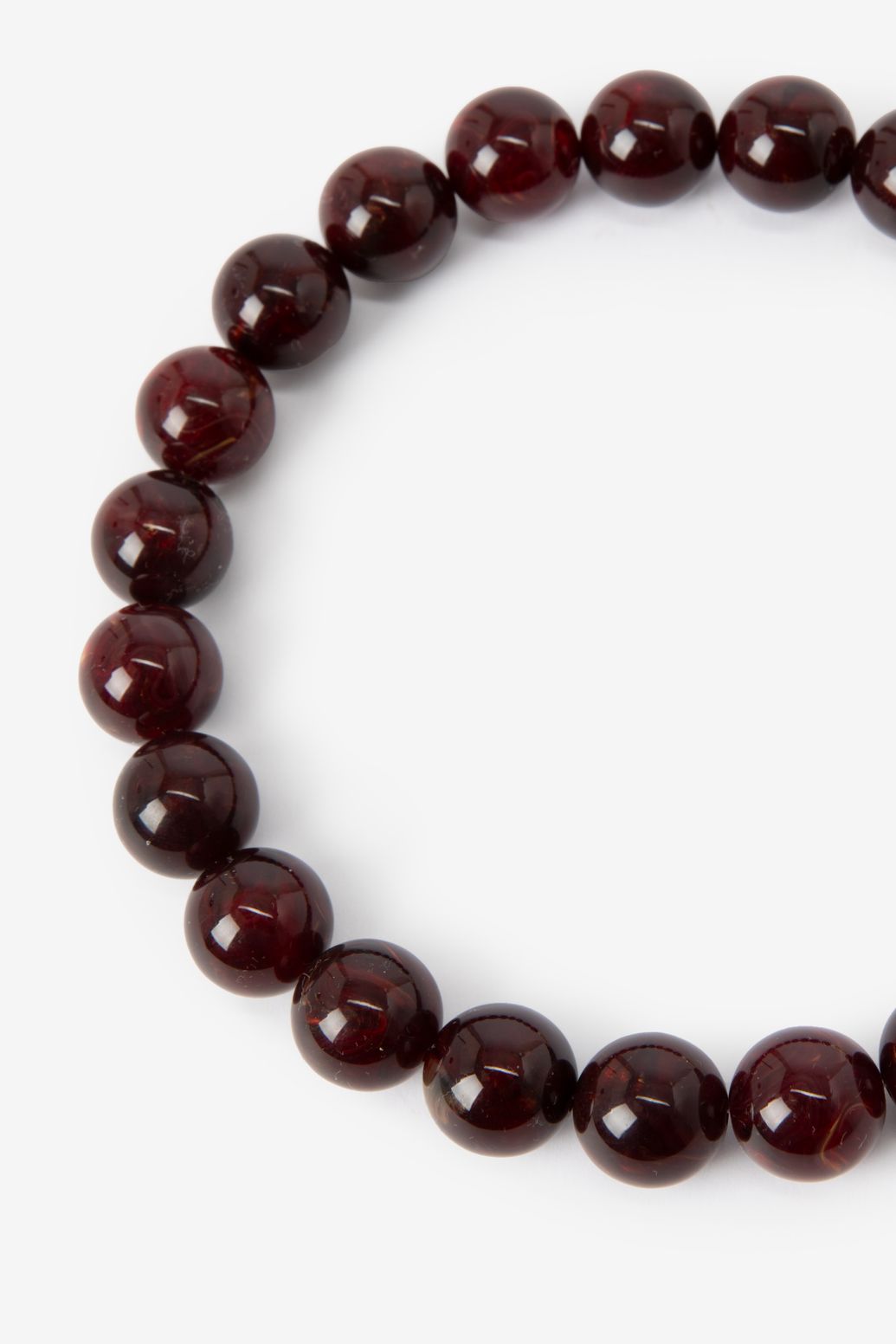 Collier à perles en résine - marron foncé