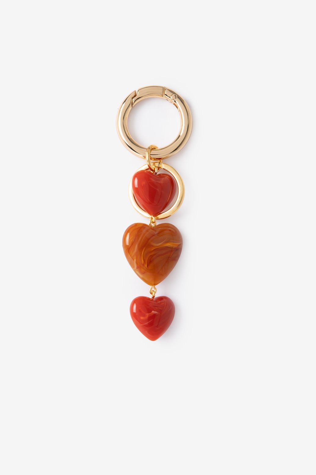 Taschen-Charm Resin-Herzen - rosa