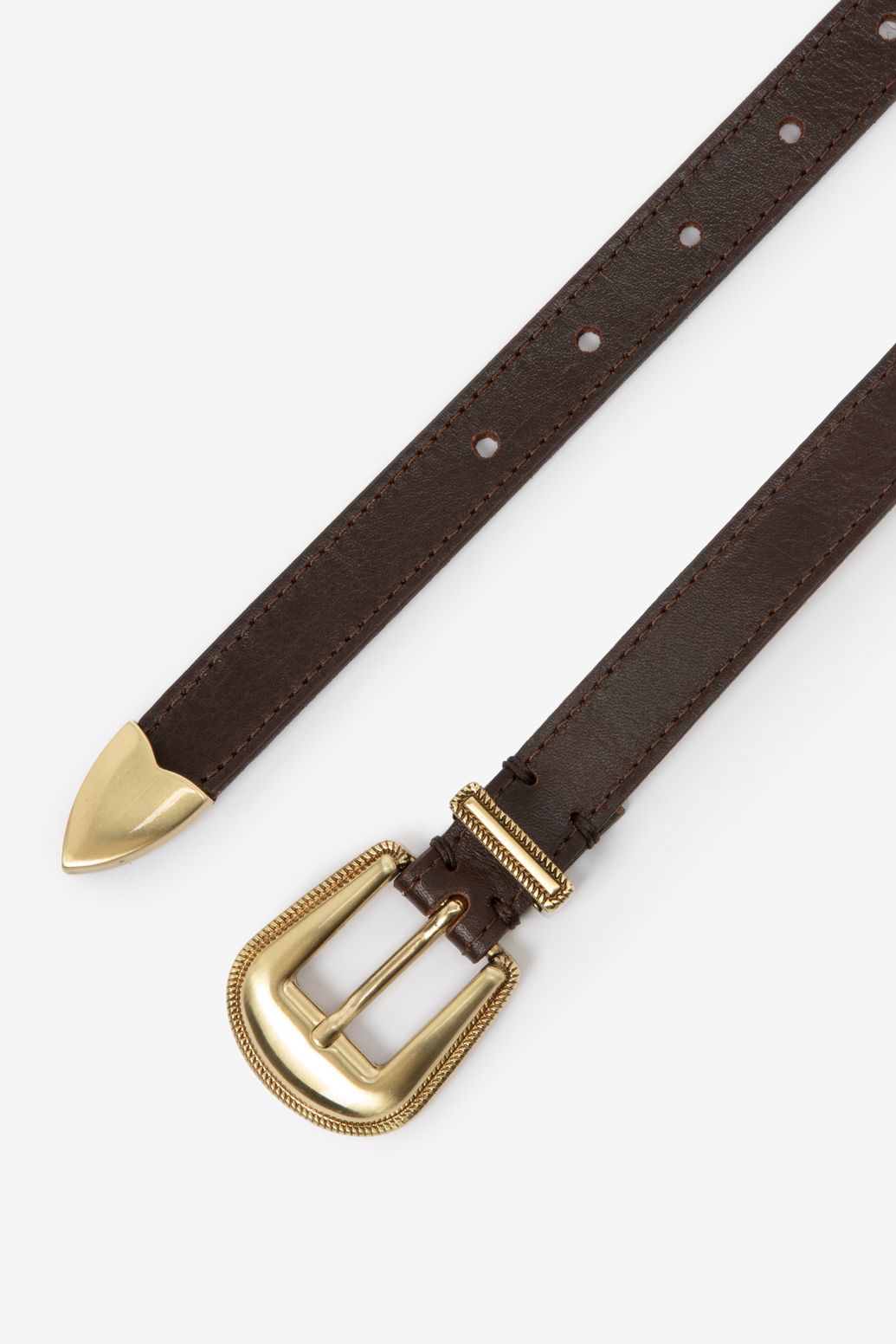 Zwarte suède riem met metalen gesp