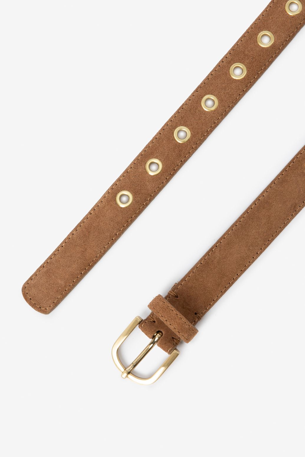Gürtel mit Lochmuster - braun