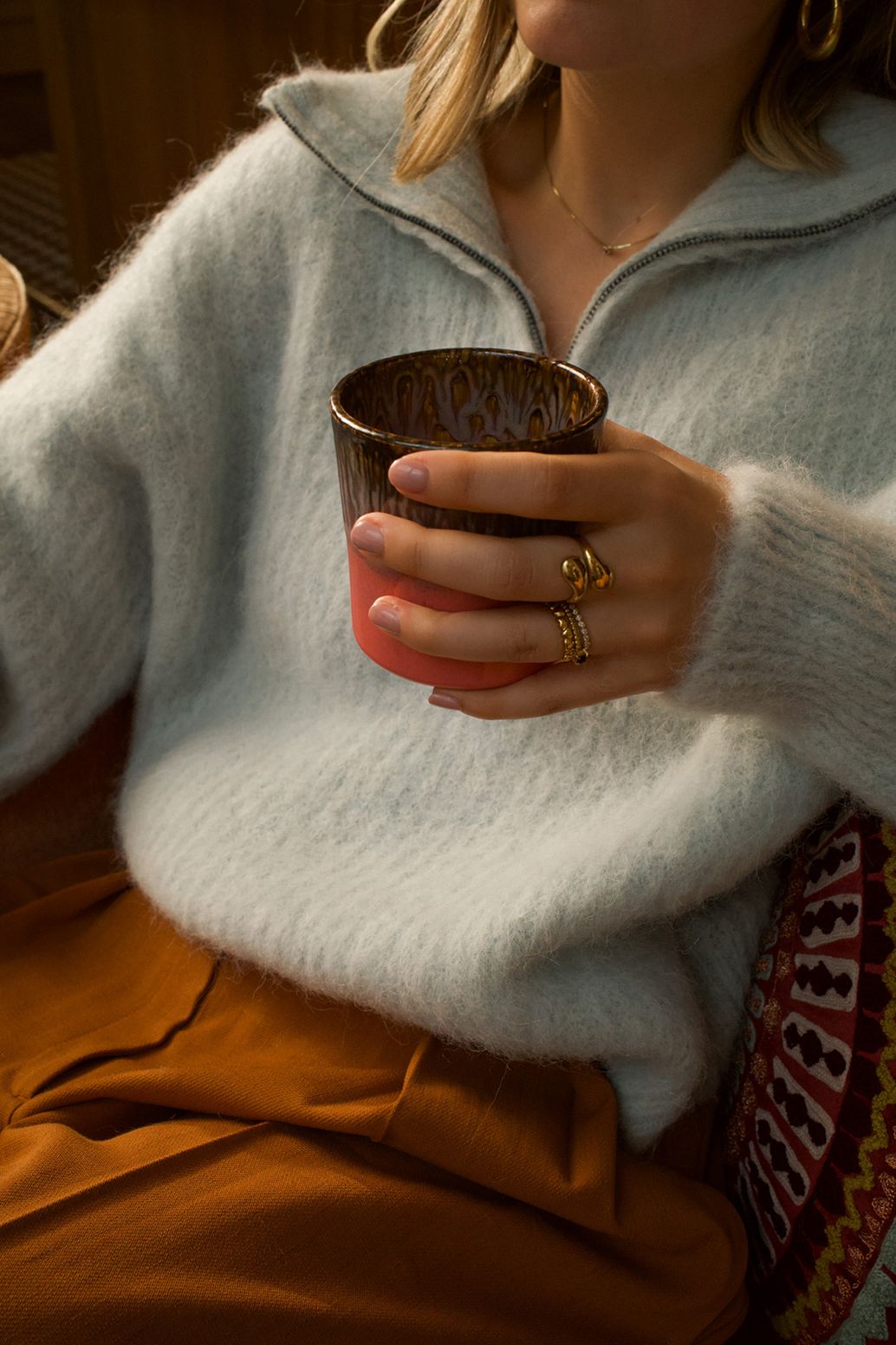 Gold-plated Ring mit Twist