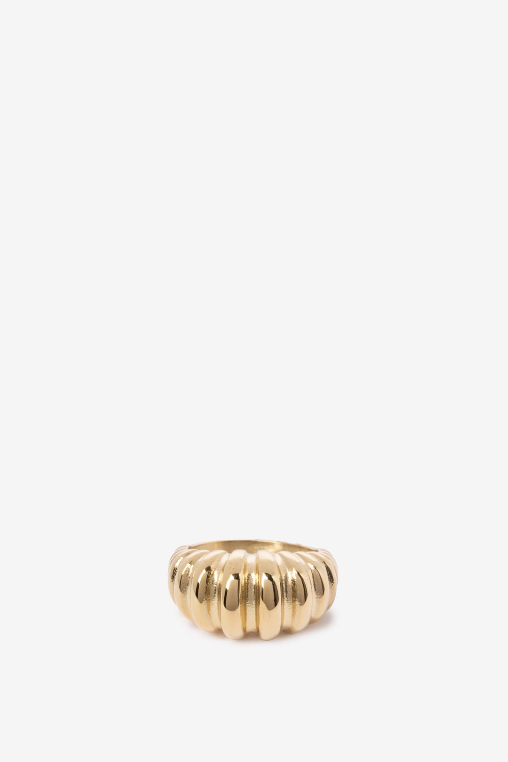Gold plated rib ring