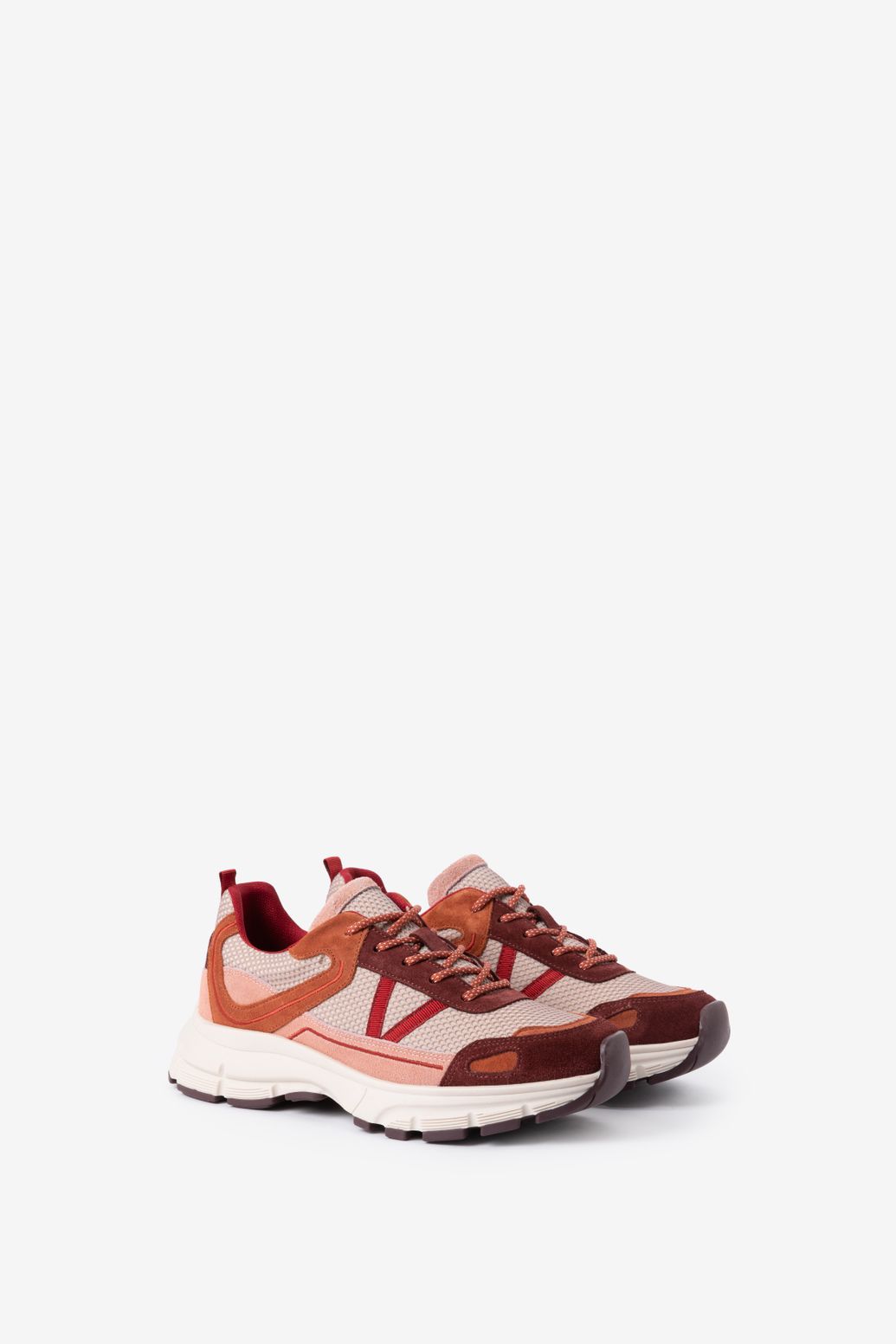 Oranje suède sneakers