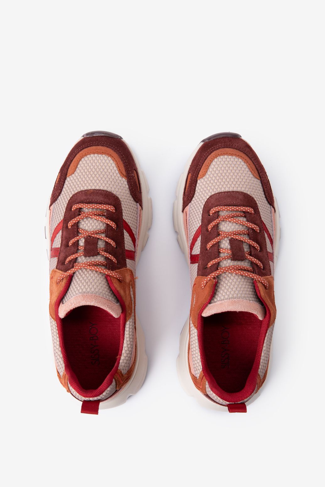 Oranje suède sneakers