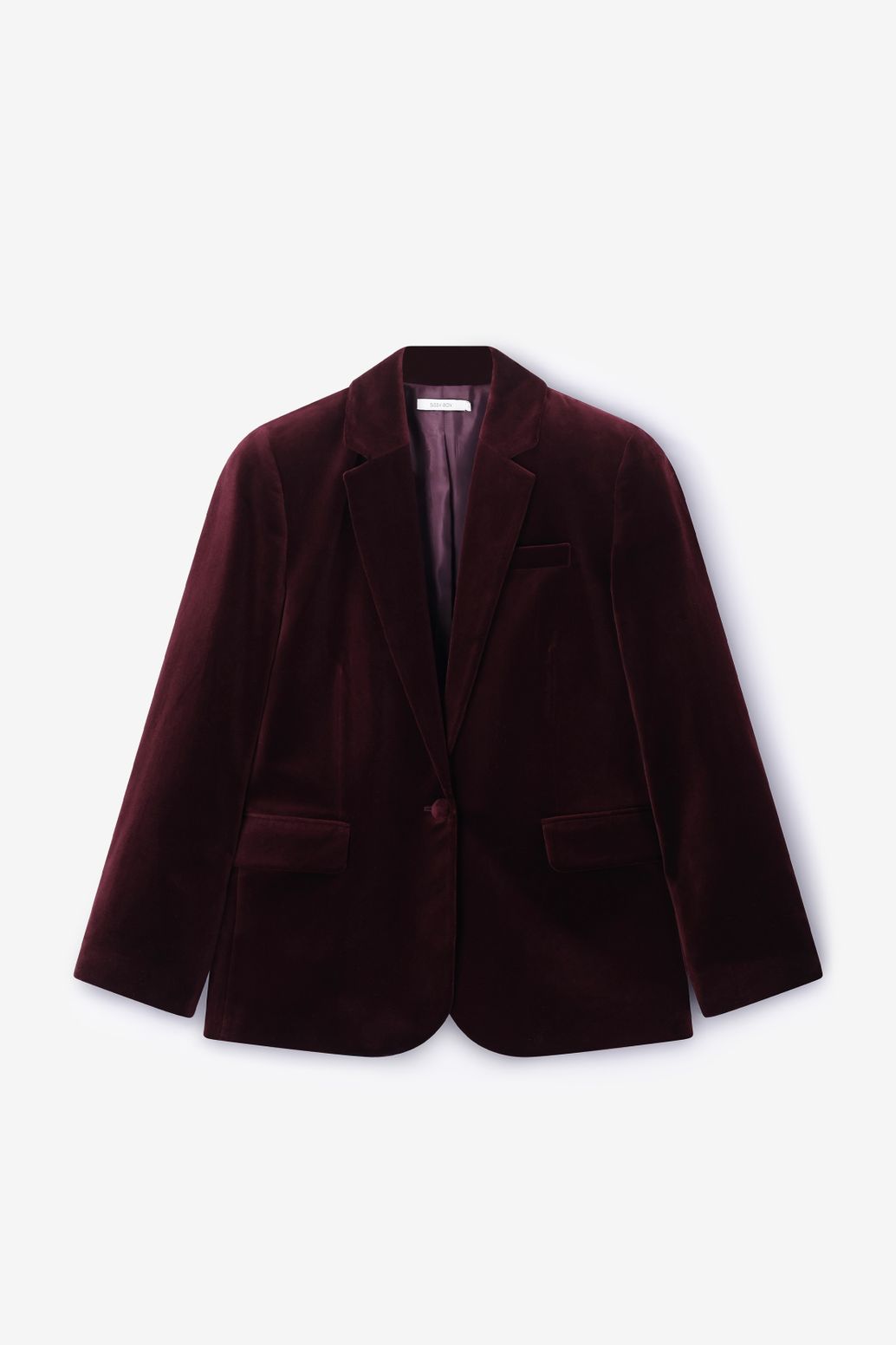 Donkerrode velvet blazer