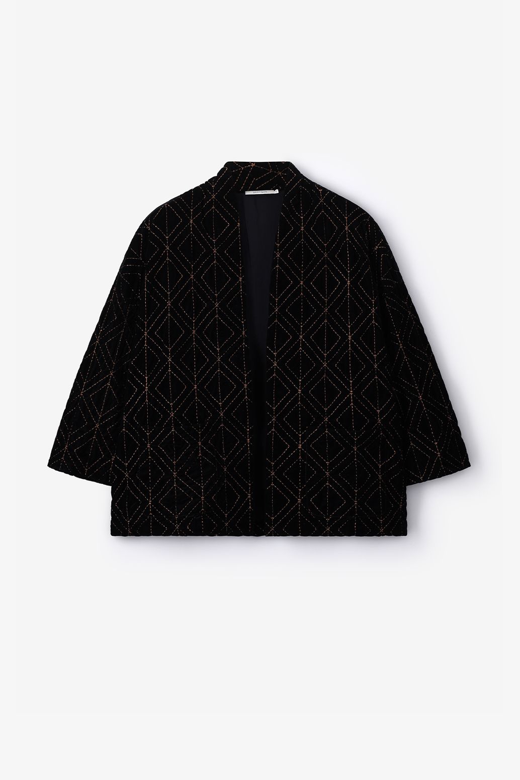 Kimono avec motif - noir
