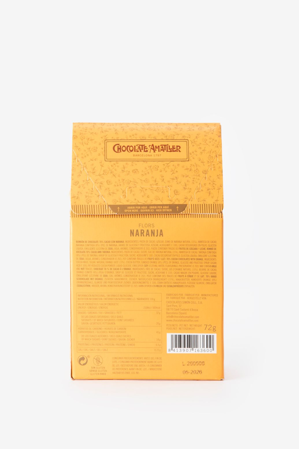 Chocolate Amatller Sinaasappel bonbons