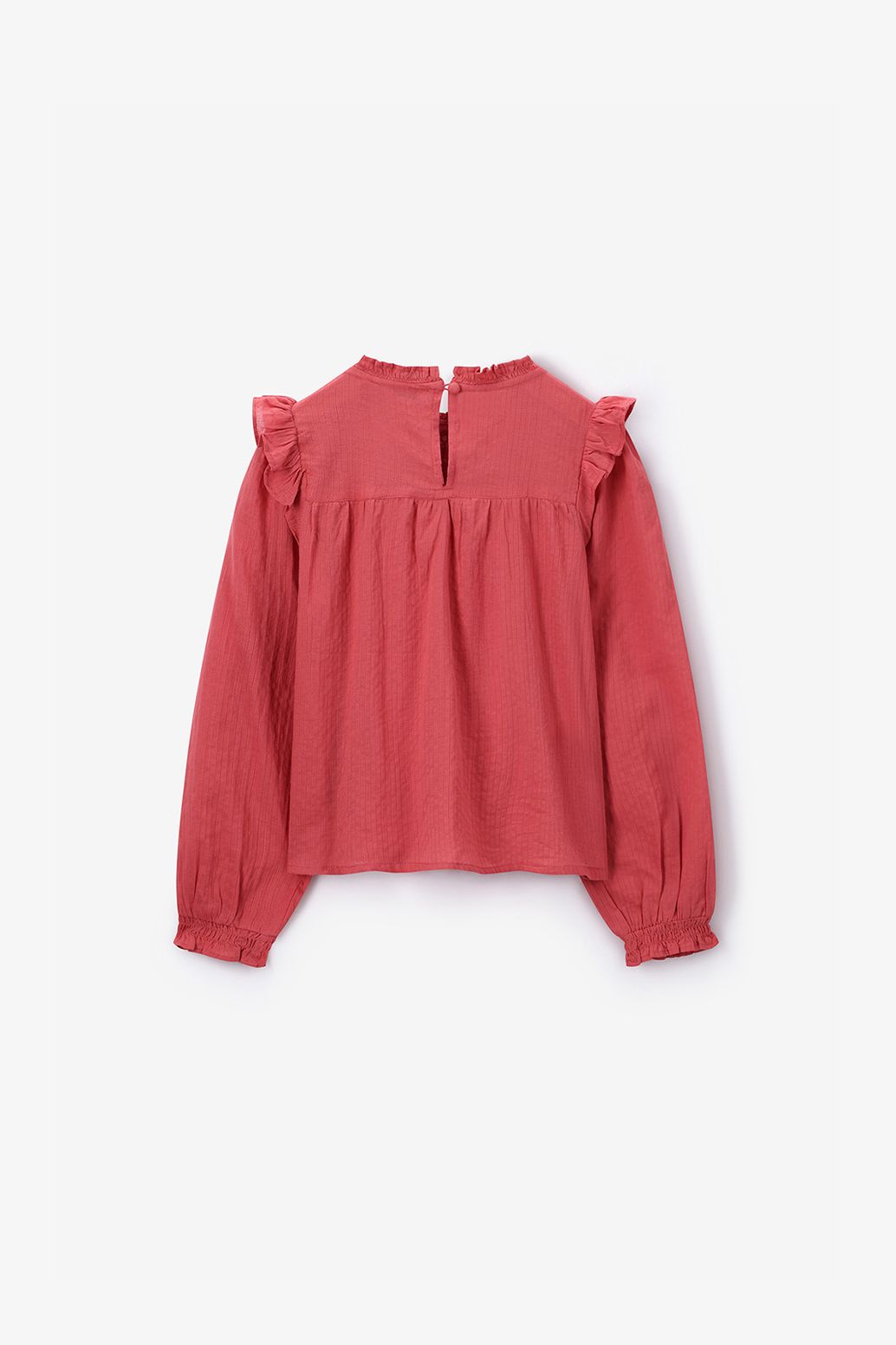 Blouse avec volants - rouge