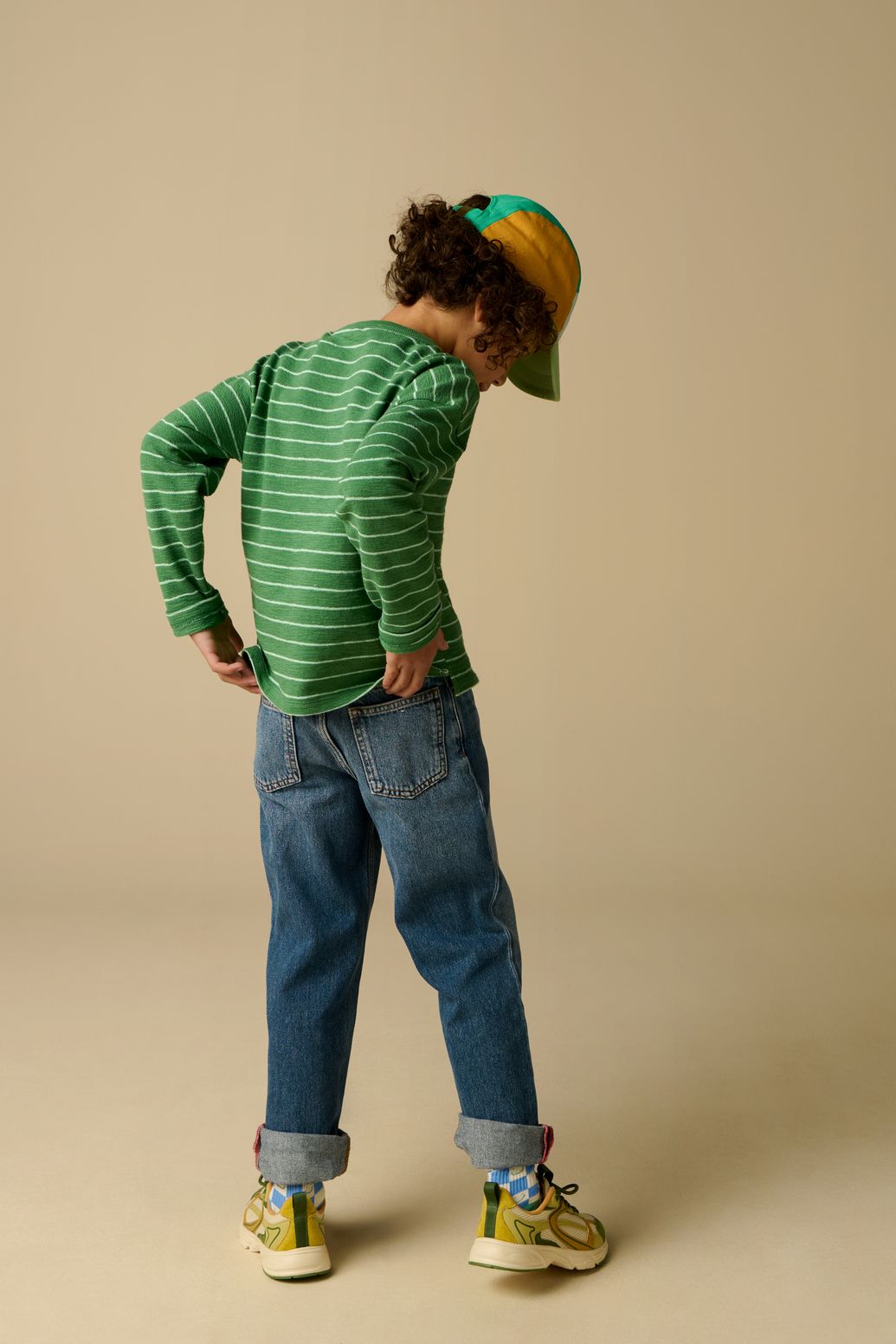 Blauwe mid-rise straight leg jeans