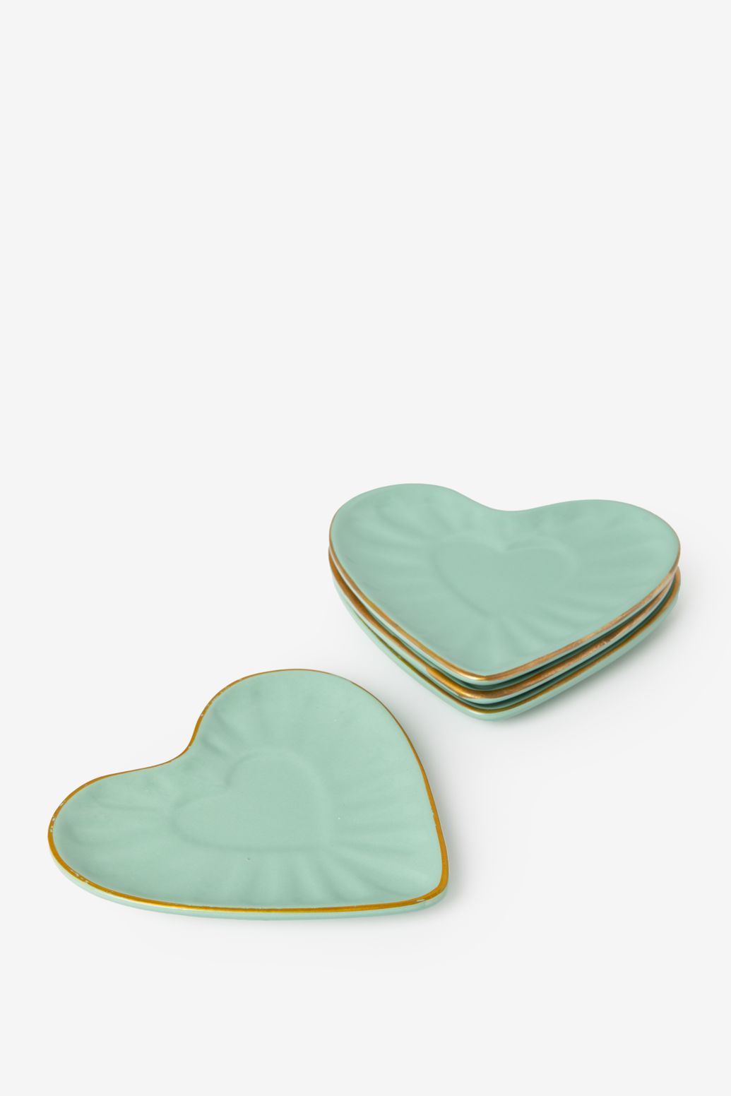 Dessertteller Herz - grün