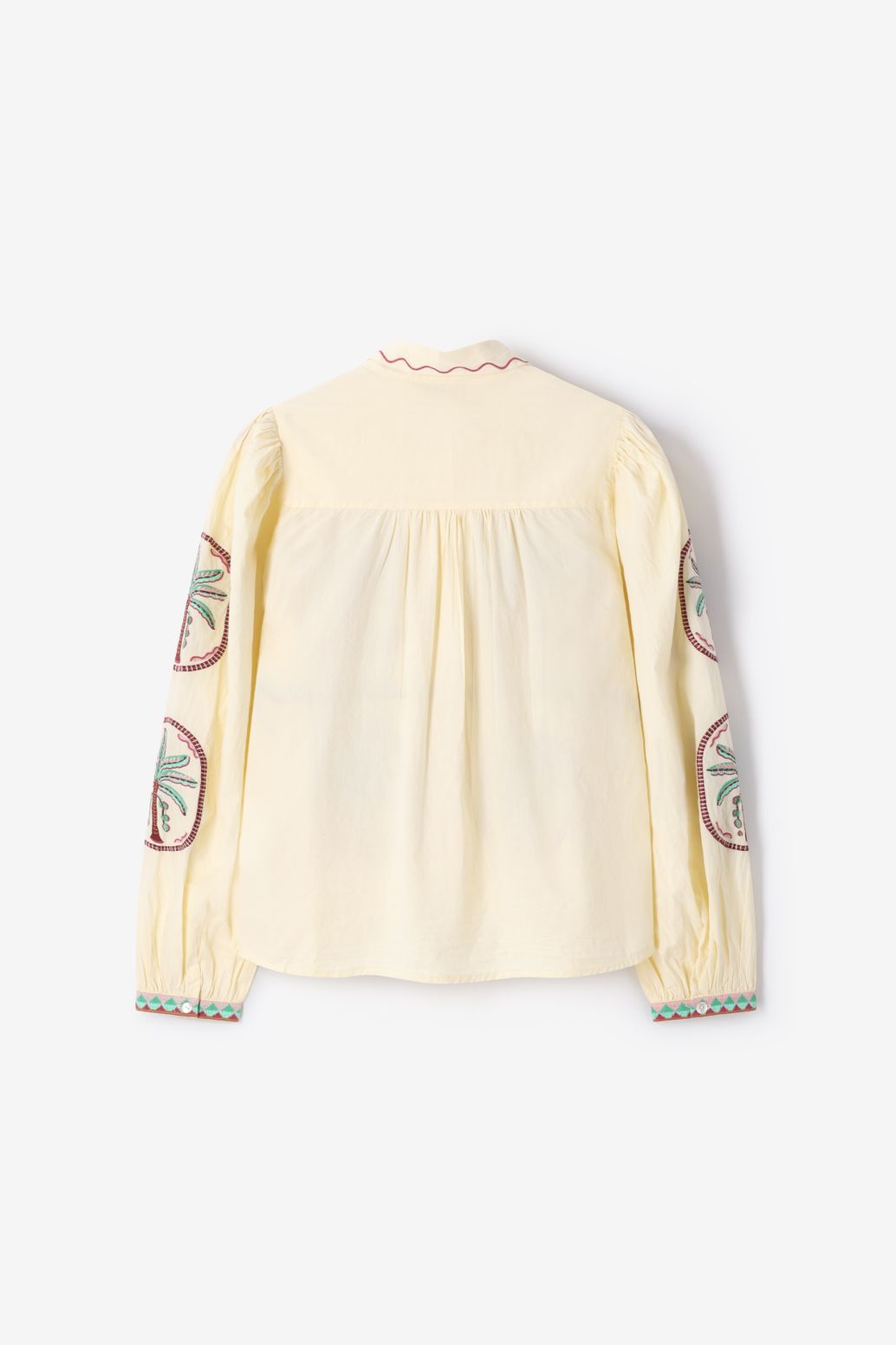 Lichtgele blouse met embroidery