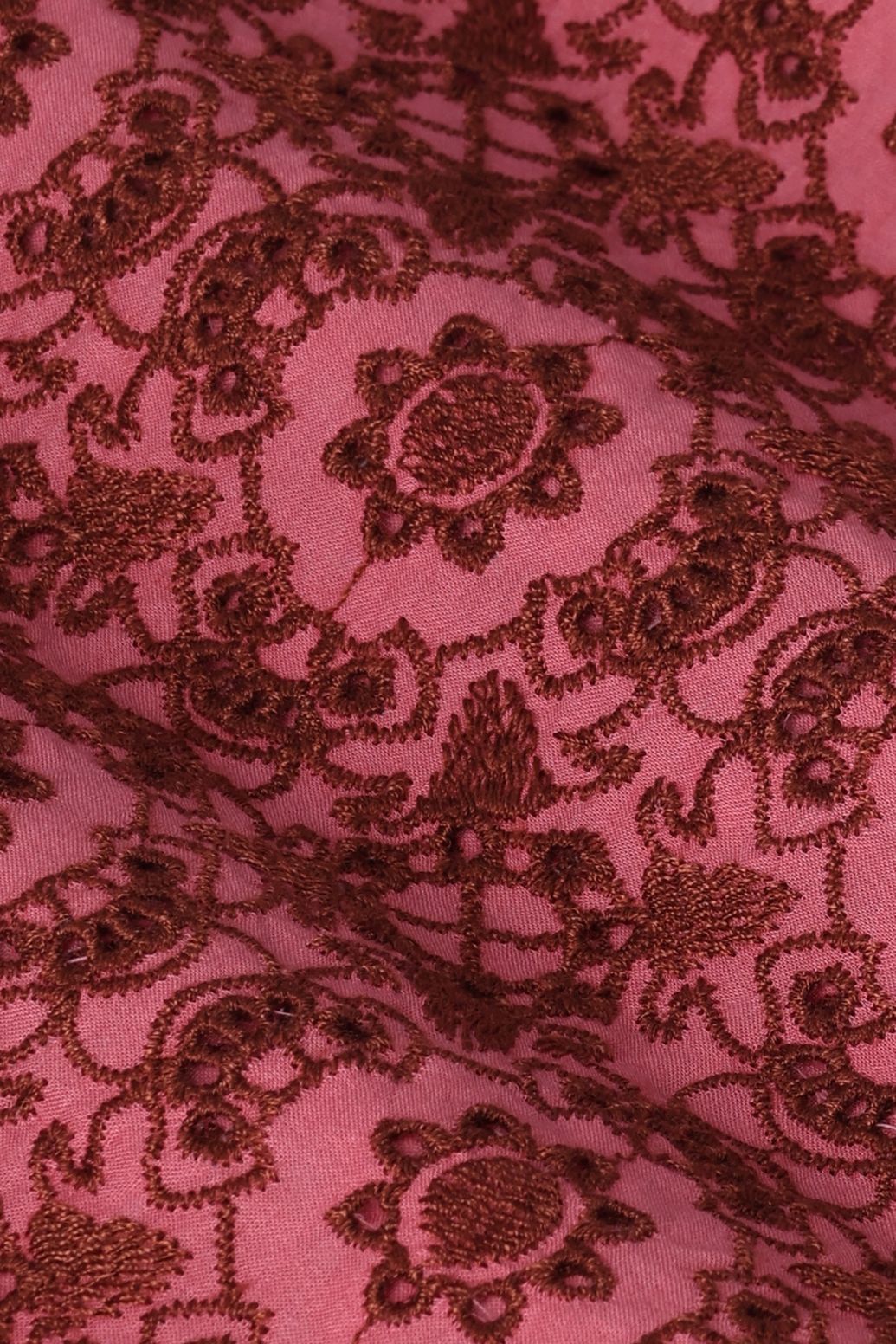 Top avec broderies - rose foncé