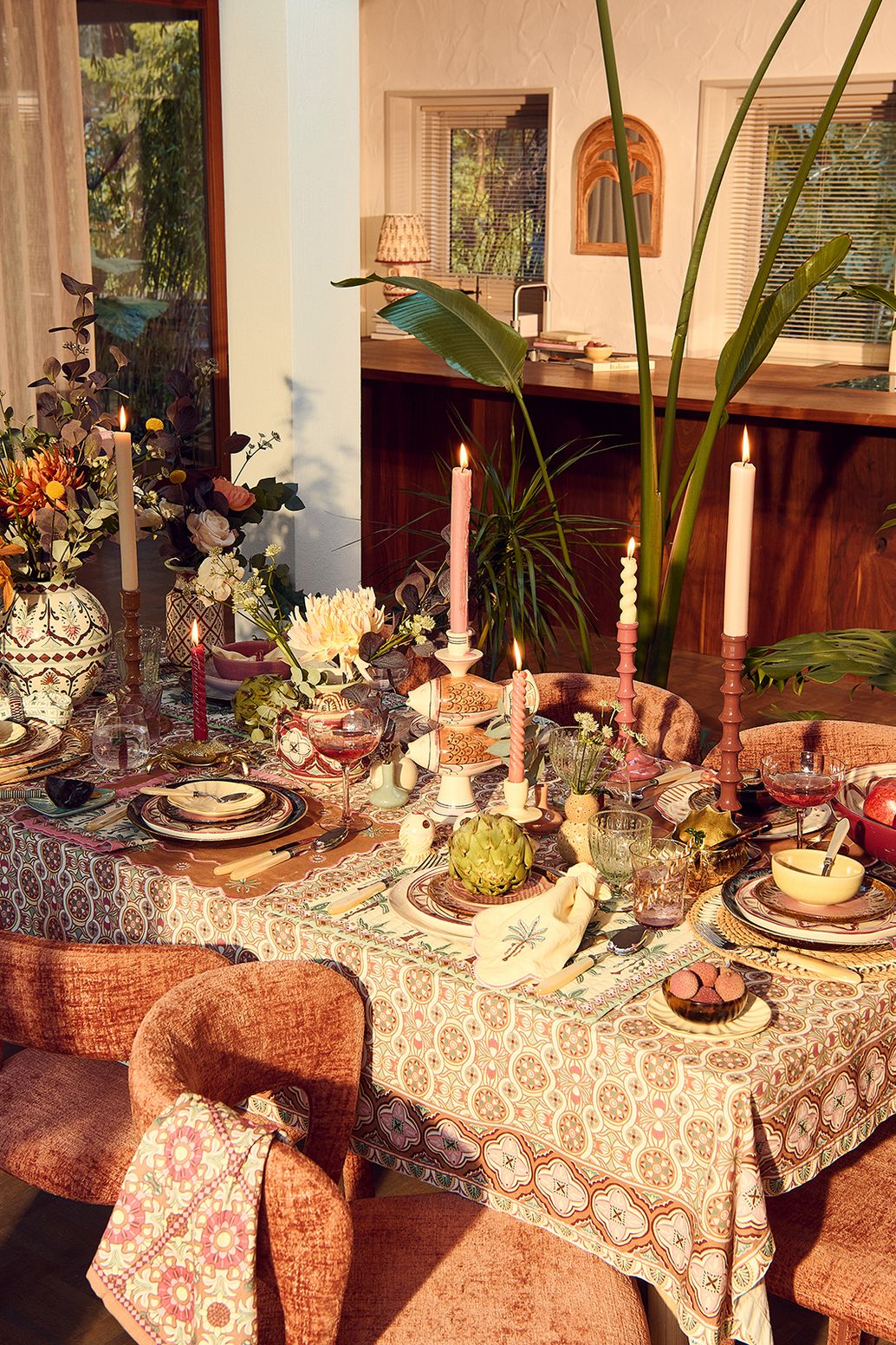 Multicolour placemats met palmbomen