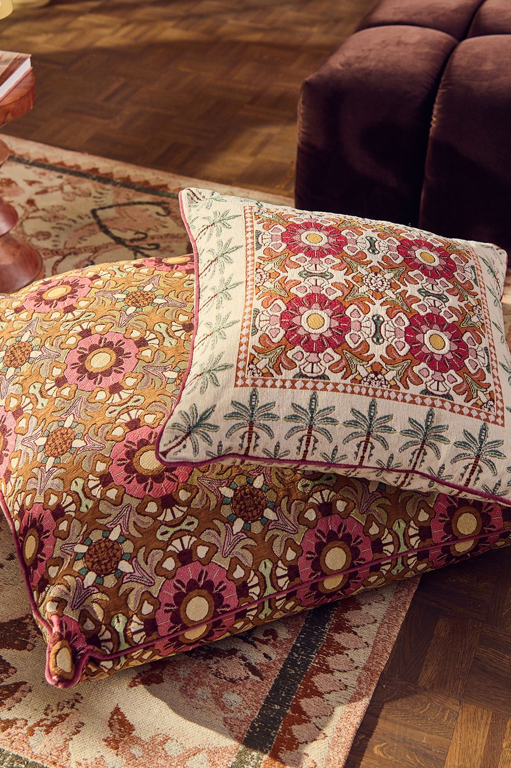 Multicolour kussen met print