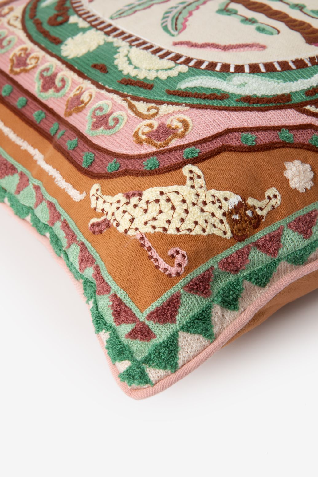 Coussin avec palmier - multicolore