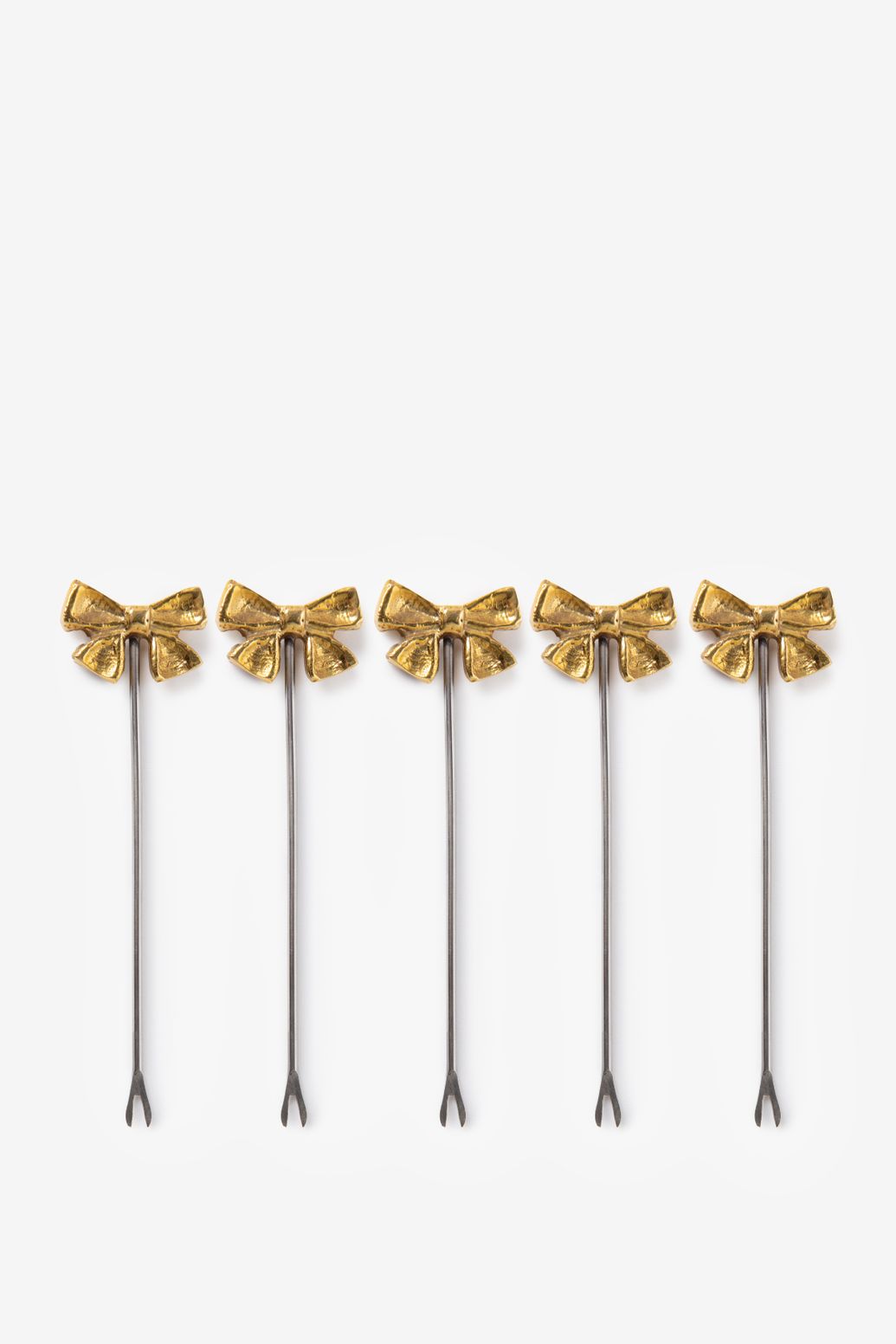 Spießchen mit Schleife - goldfarben