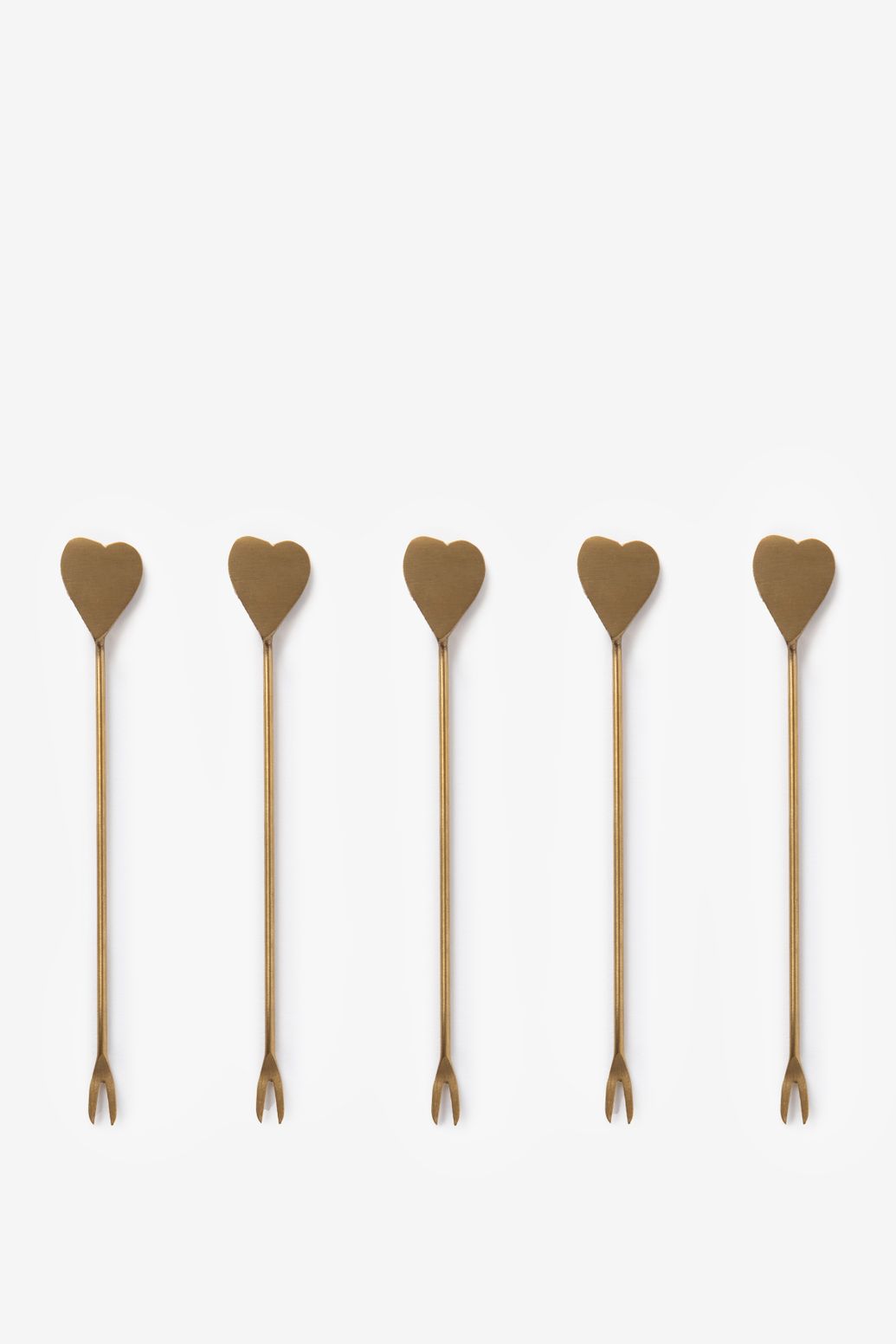 Spießchen mit Herz - goldfarben