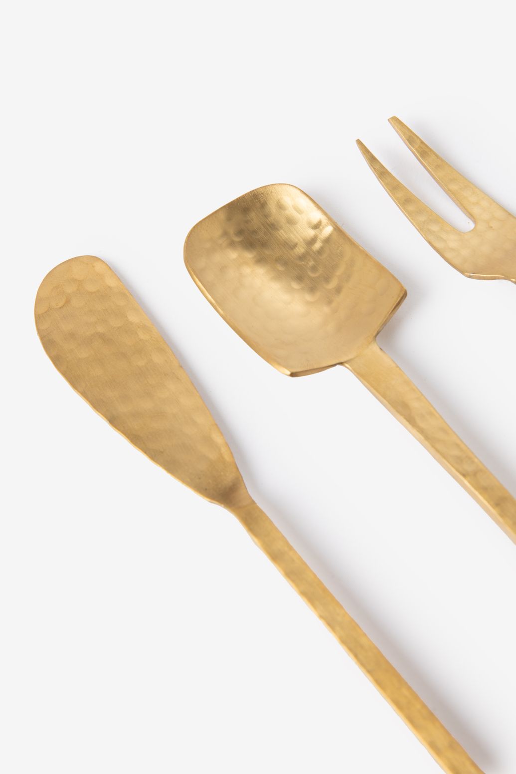 Dreiteiliges Party-Besteck - goldfarben