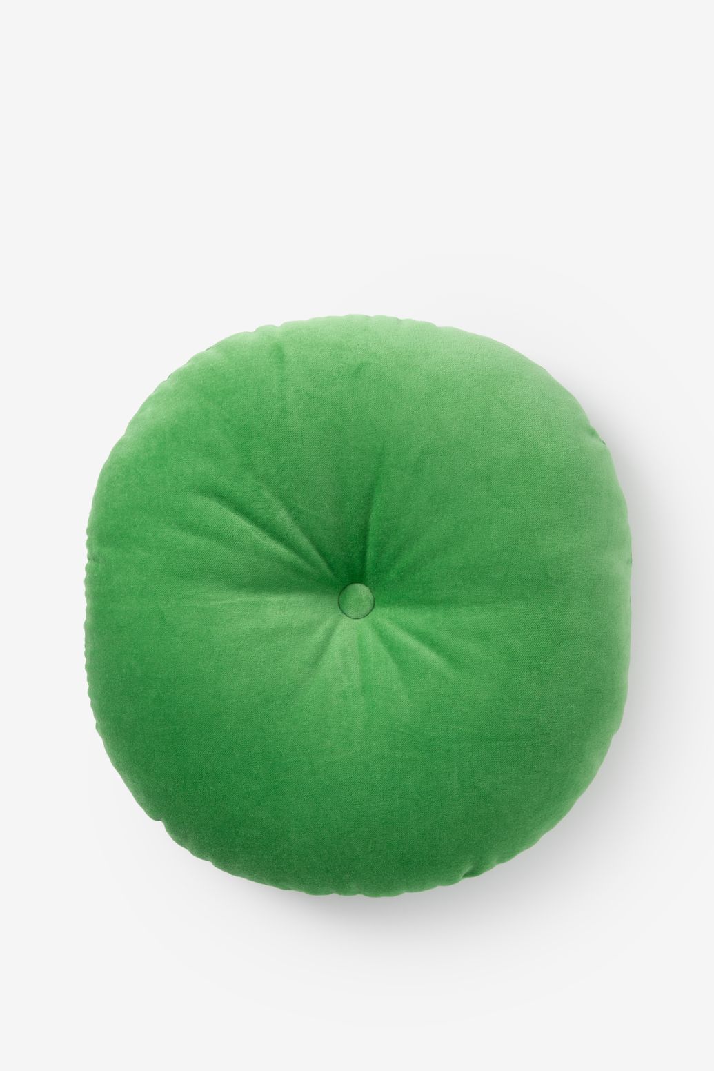 Coussin rond en velours - vert