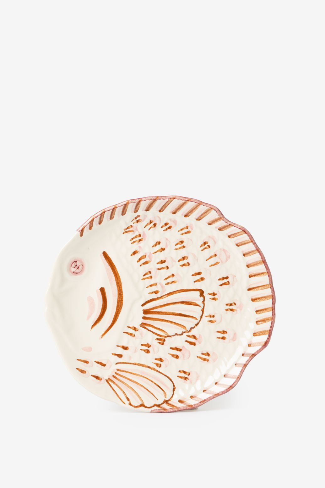 Donkerroze vis dinerbord