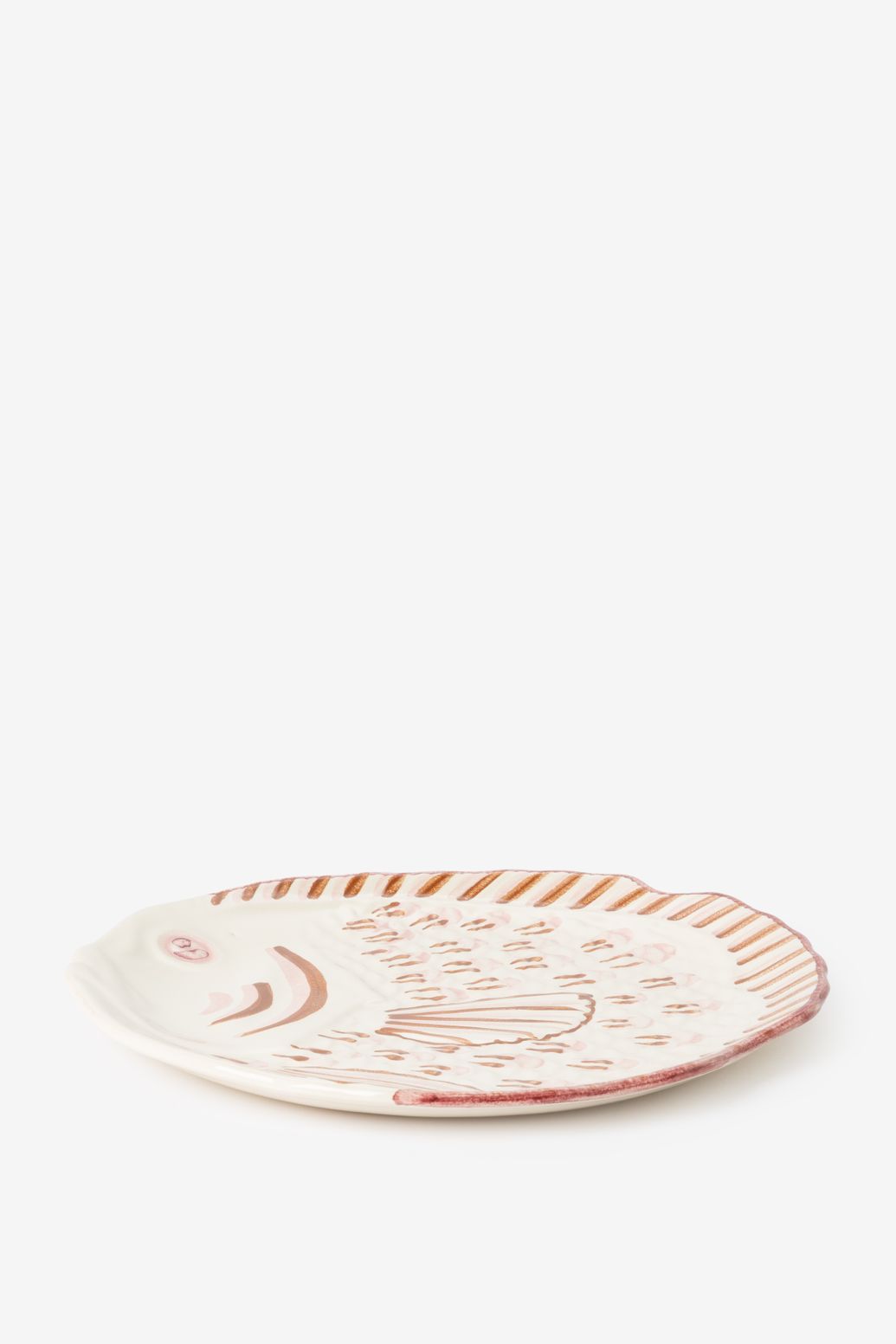 Donkerroze vis dinerbord