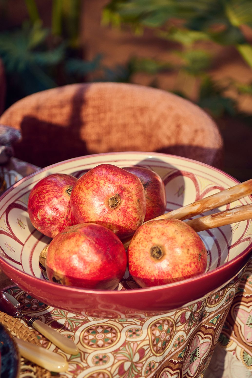 Saladier avec motif - rose foncé