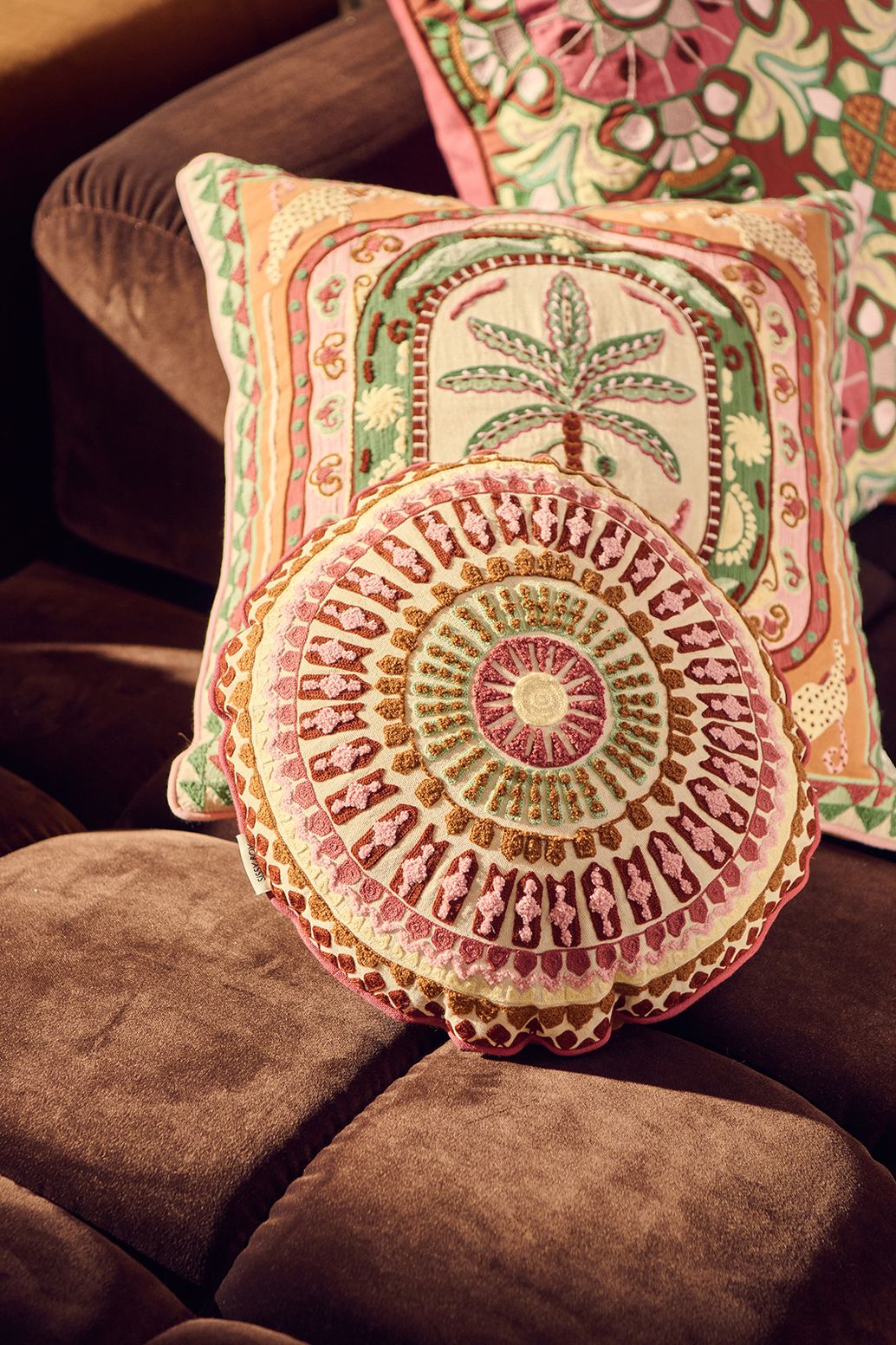 Rundes Kissen - mehrfarbig