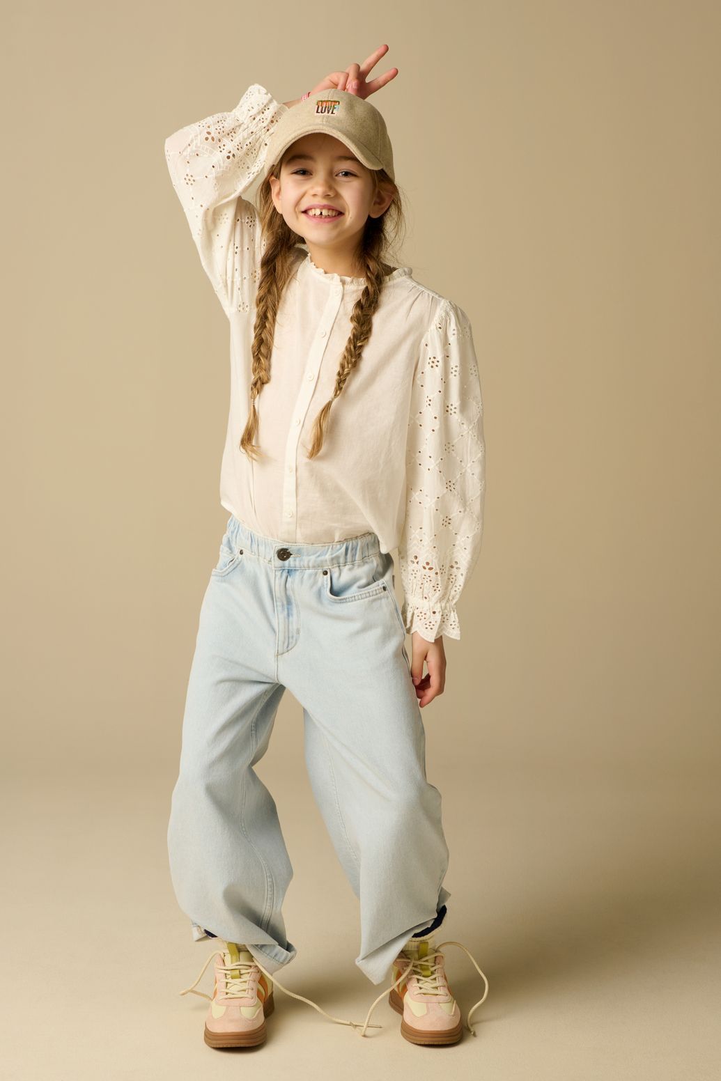 Witte blouse met embroidery