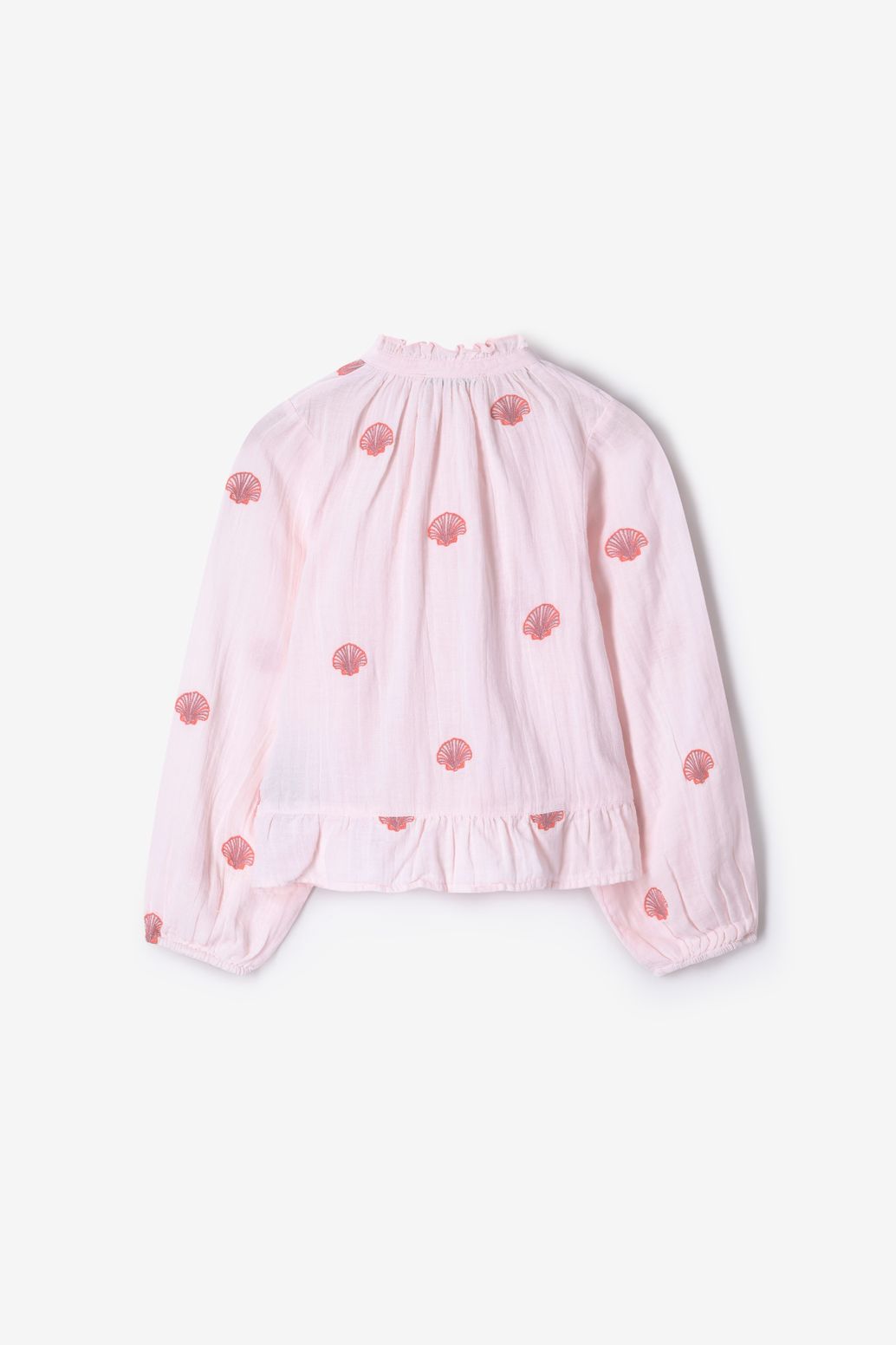 Bluse mit Stickerei - hellrosa