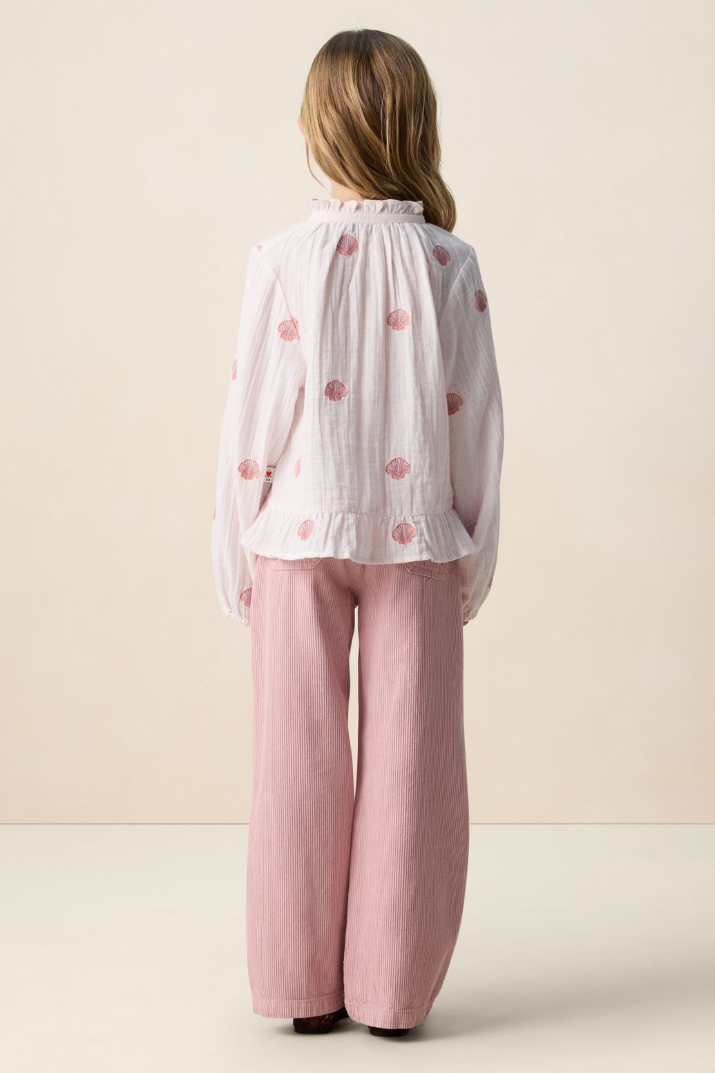 Bluse mit Stickerei - hellrosa