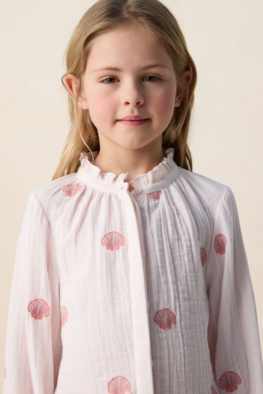 Bluse mit Stickerei - hellrosa