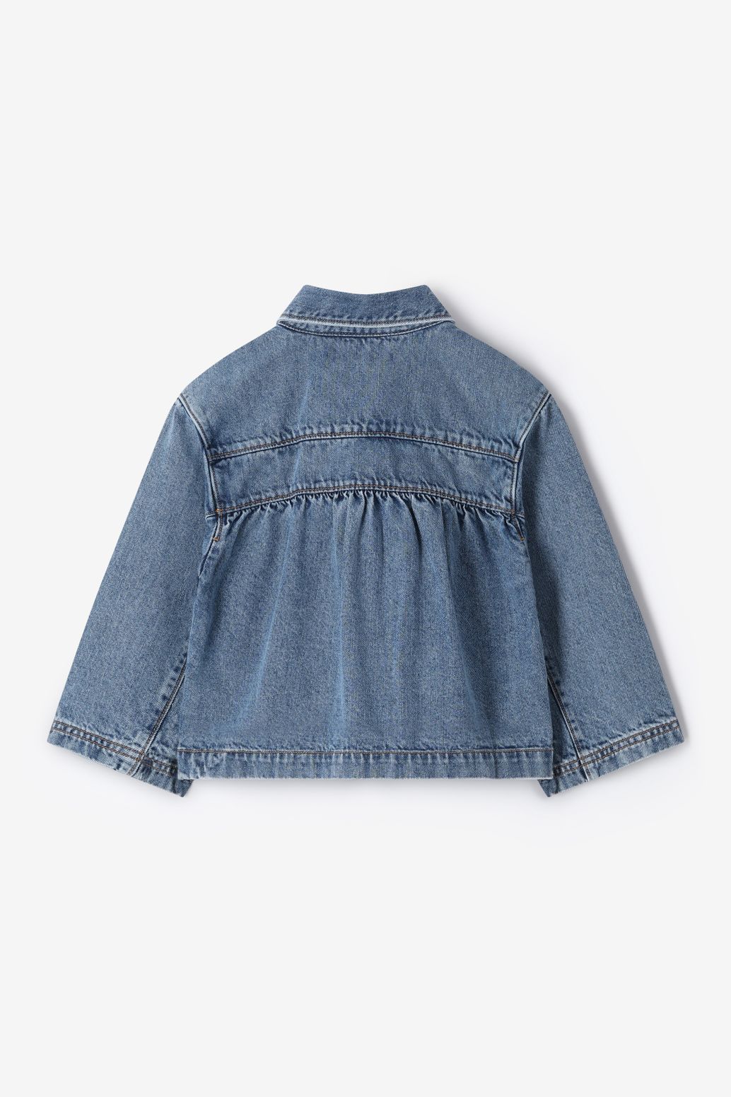 Jeansjacke mit aufgenähten Taschen - blau