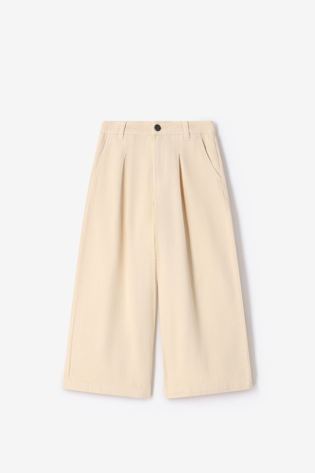 Lichtgele wide leg jeans