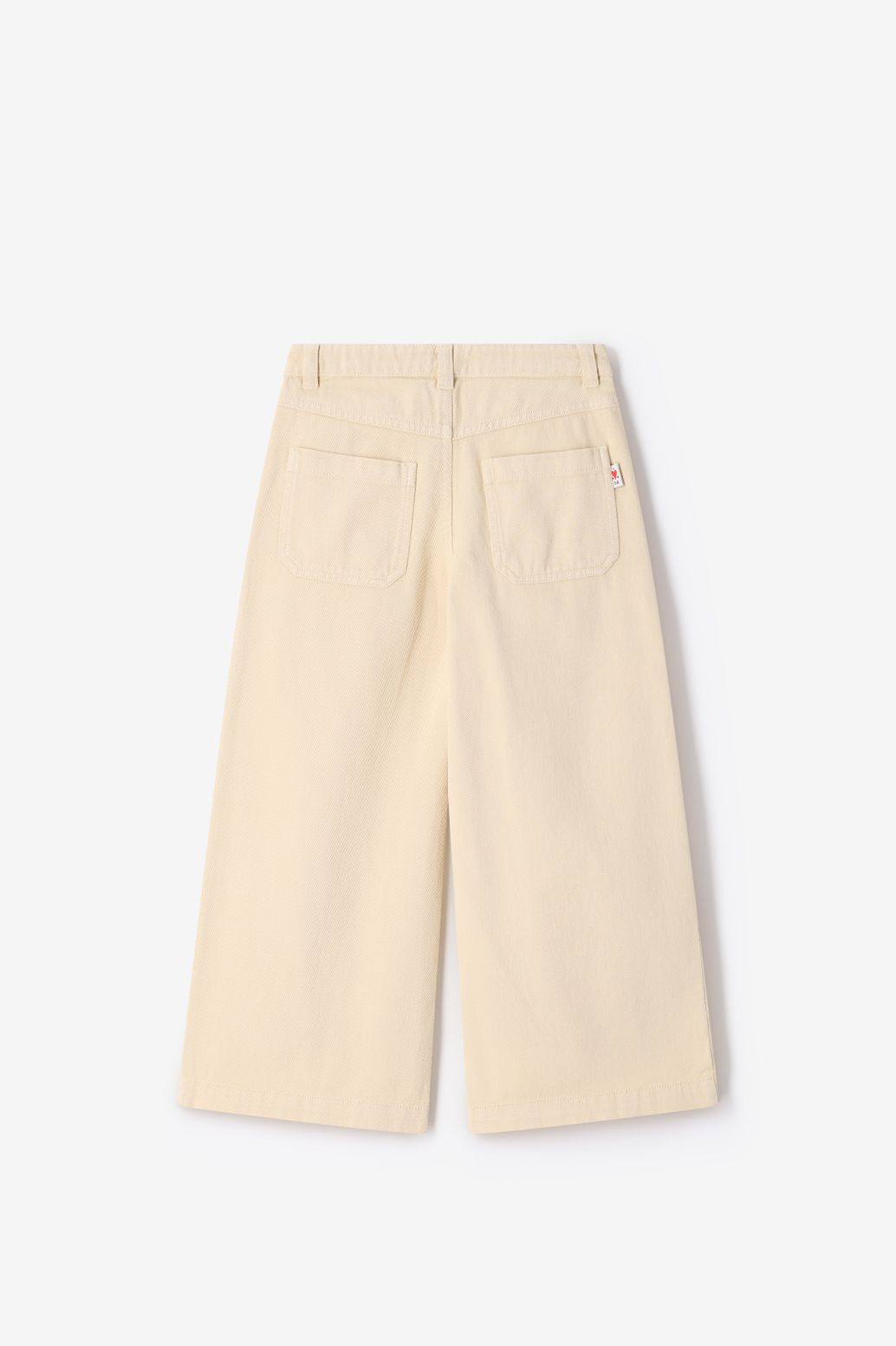 Lichtgele wide leg jeans