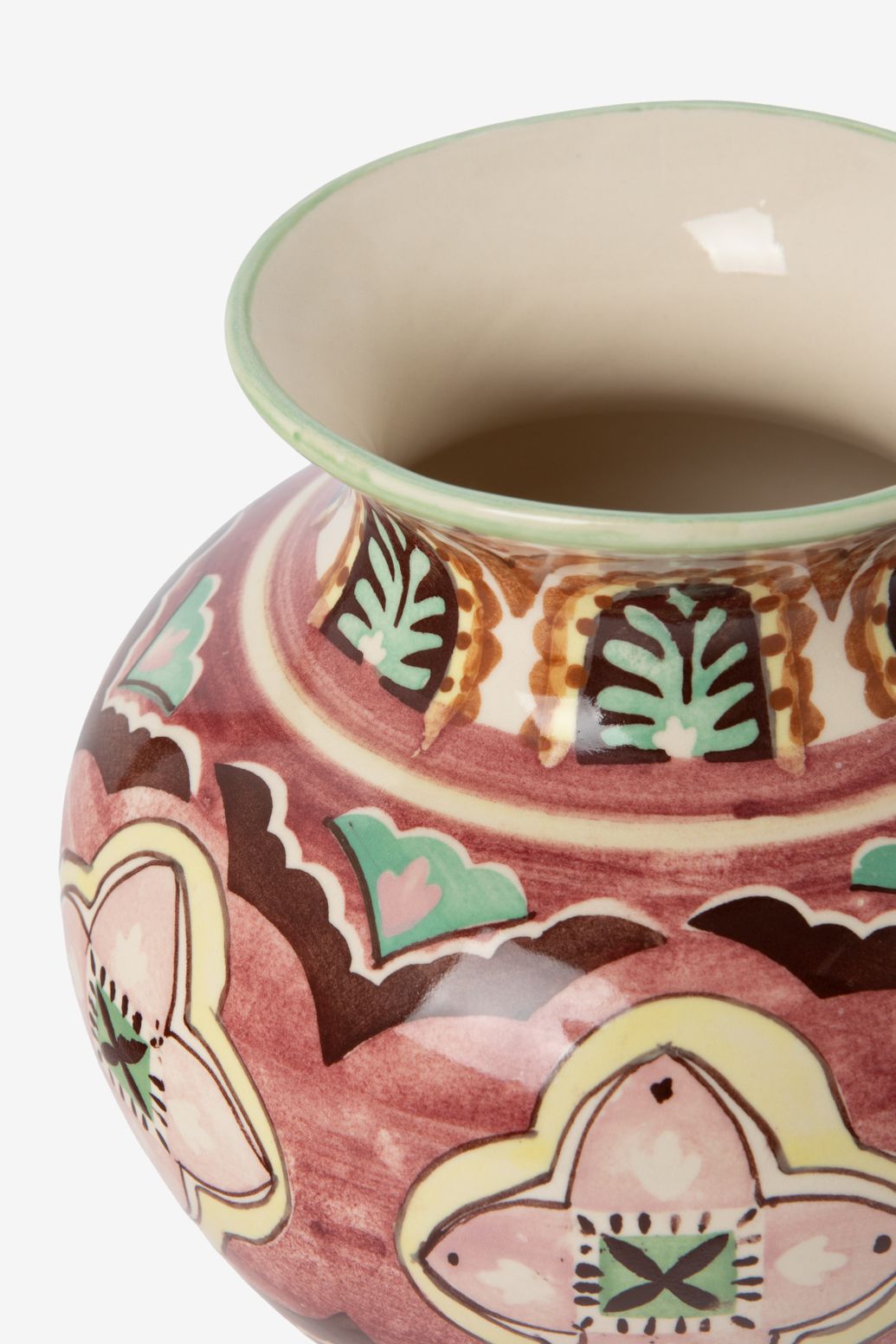 Gemusterte Vase - mehrfarbig