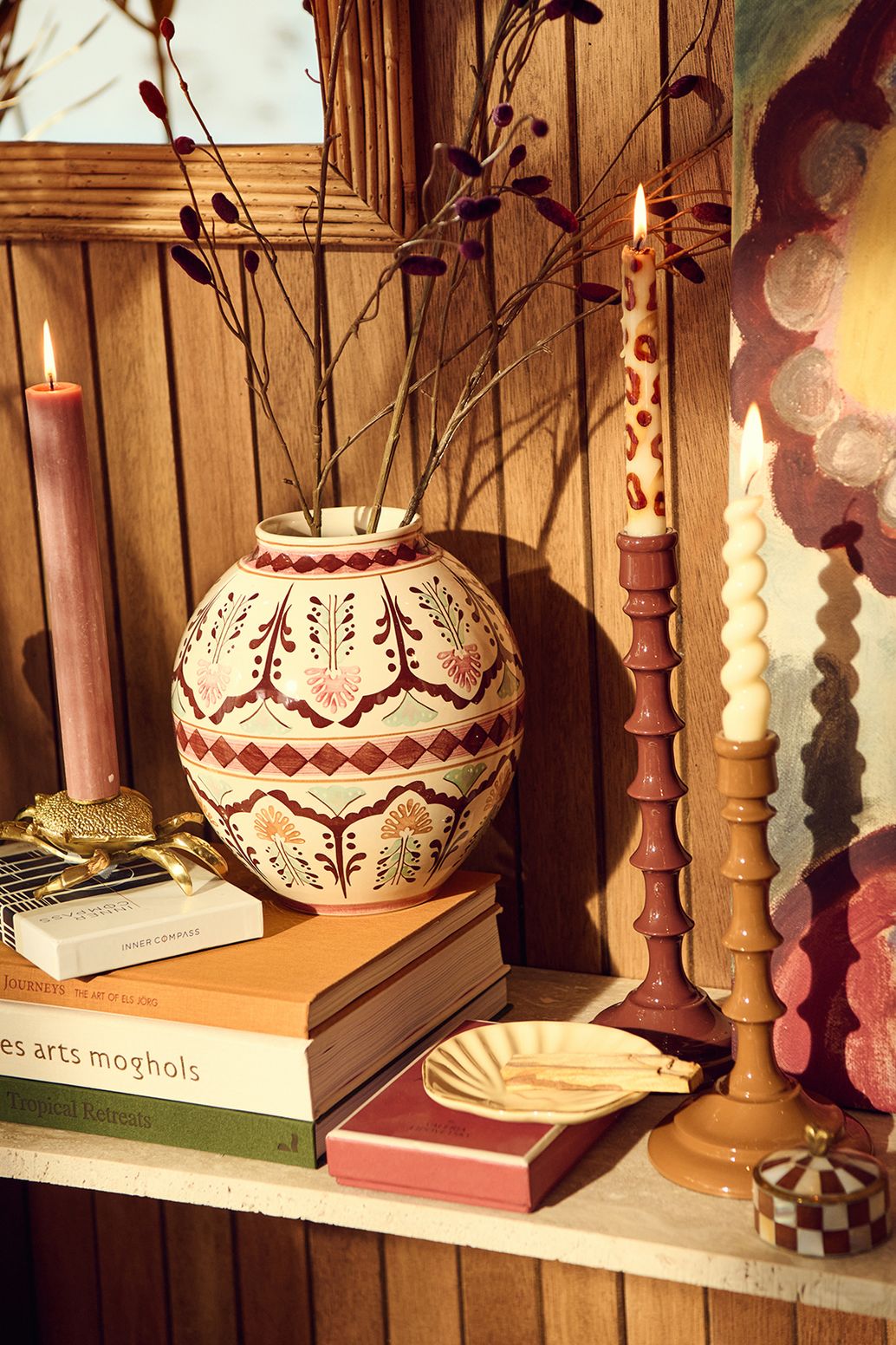 Multicolour vaas met print