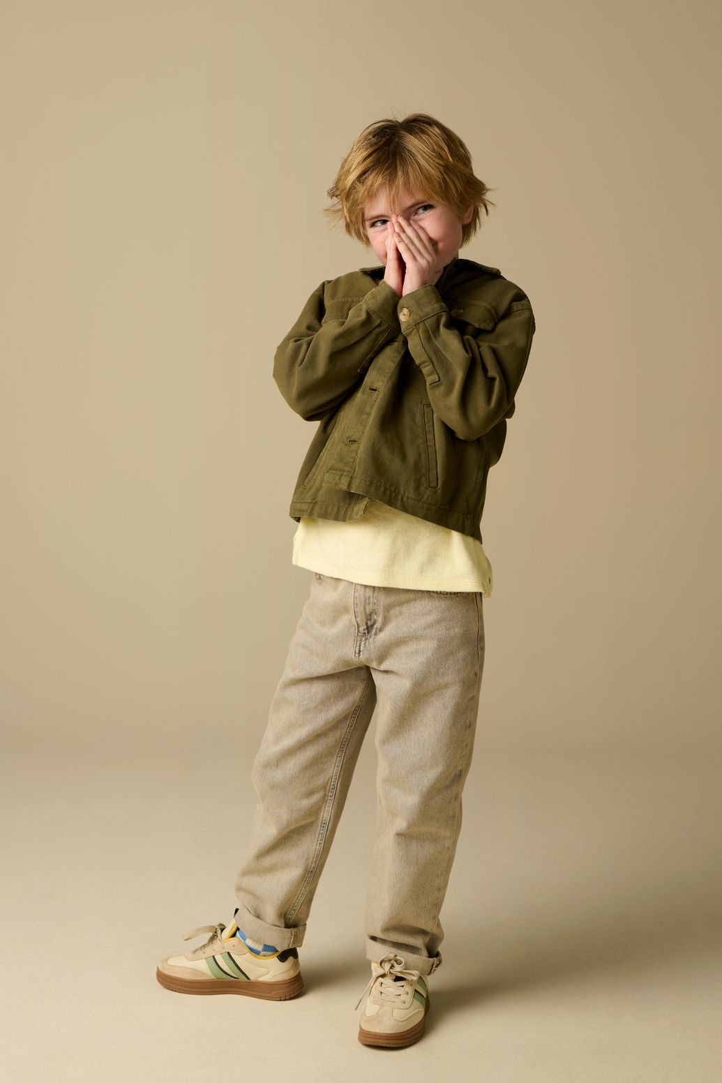 Veste avec broderie - vert foncé