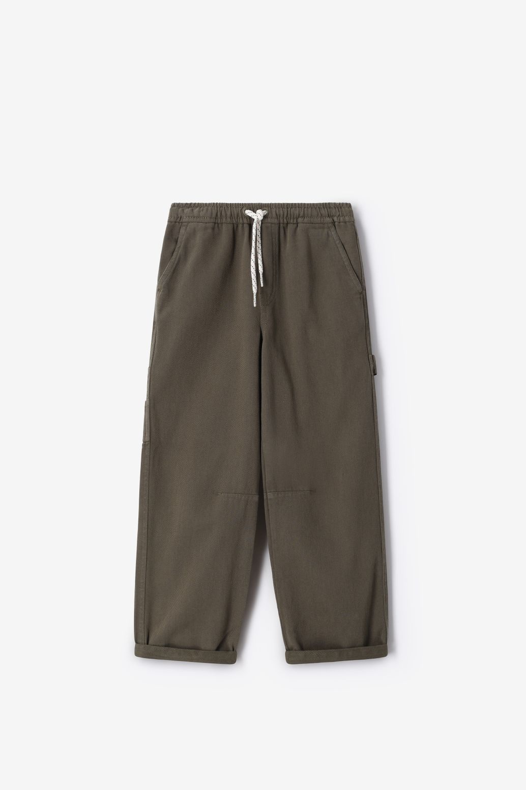 Donkergroene pull on broek