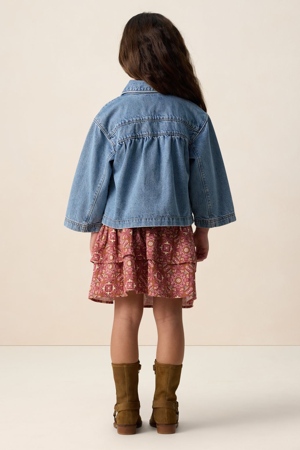 Jupe avec imprimé - rose foncé