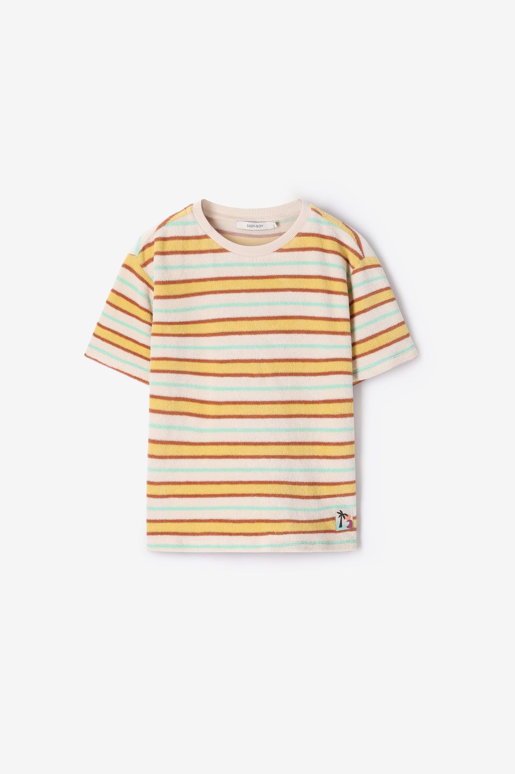 Geel t-shirt met strepen