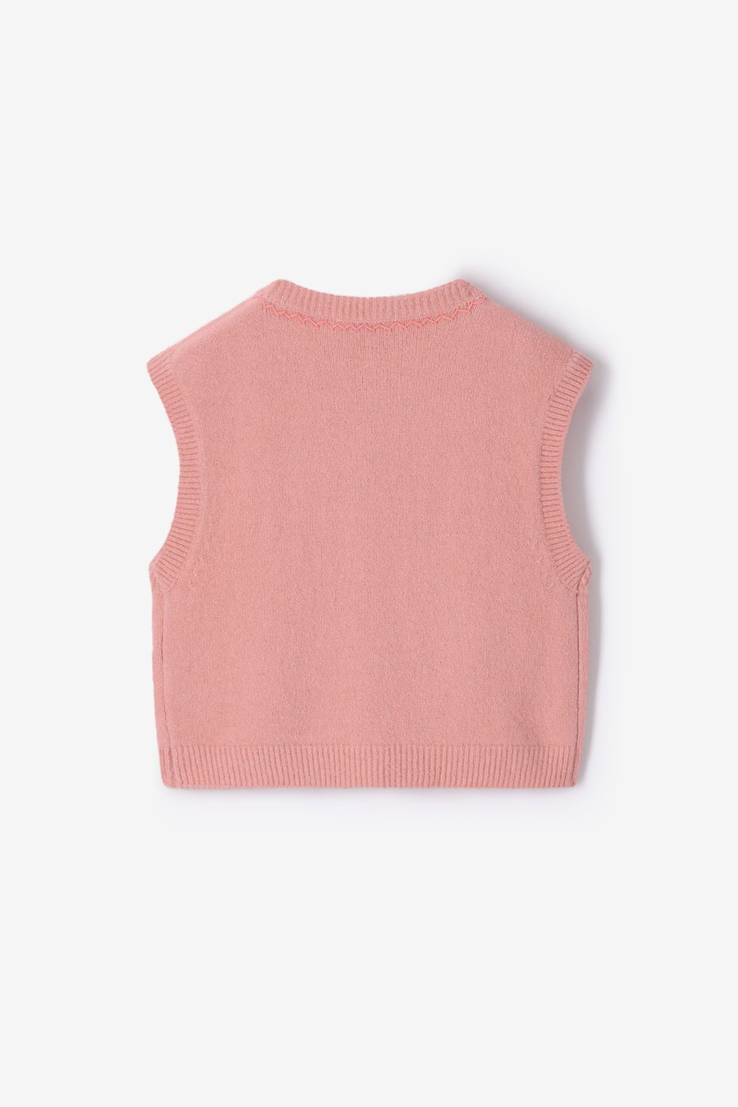 Pullunder mit Stickerei-Details - rosa