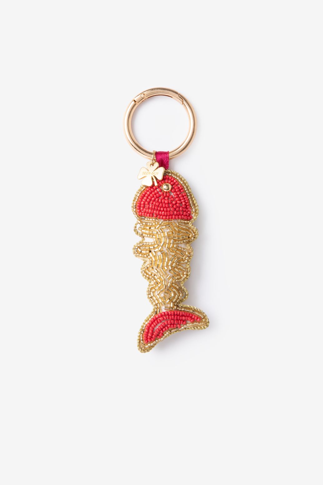 Taschen-Charm Fisch - goldfarben